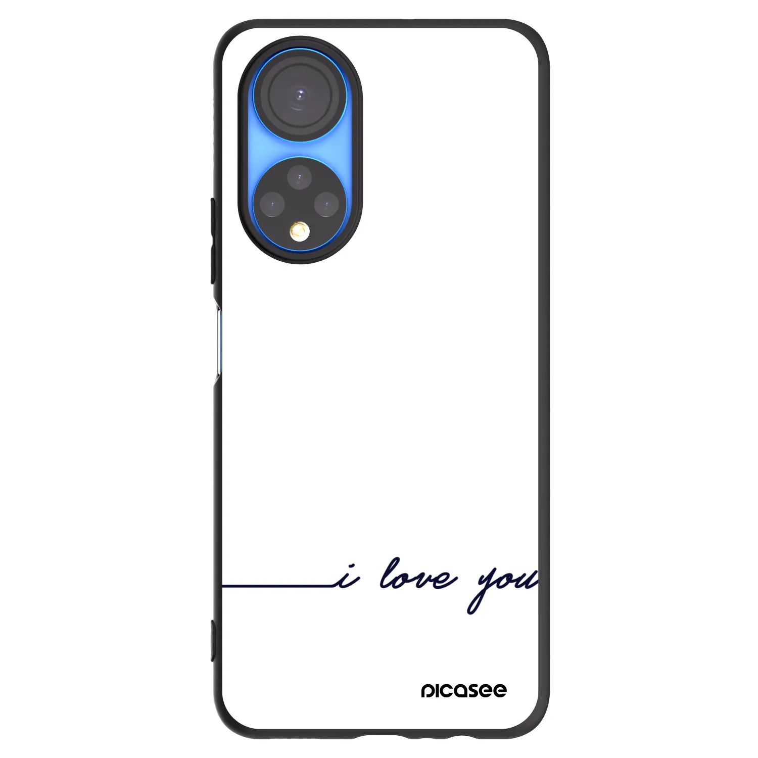 Picasee fekete szilikon tok az alábbi mobiltelefonokra Honor X7 - I love you