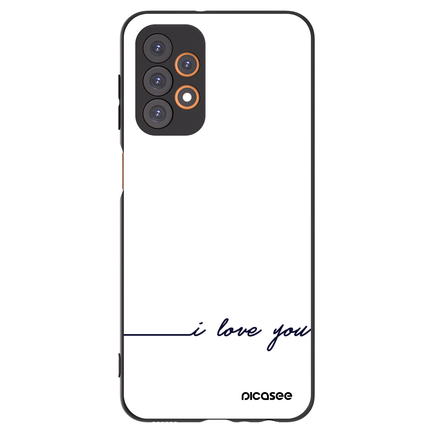 Picasee fekete szilikon tok az alábbi mobiltelefonokra Samsung Galaxy A23 A236B 5G - I love you