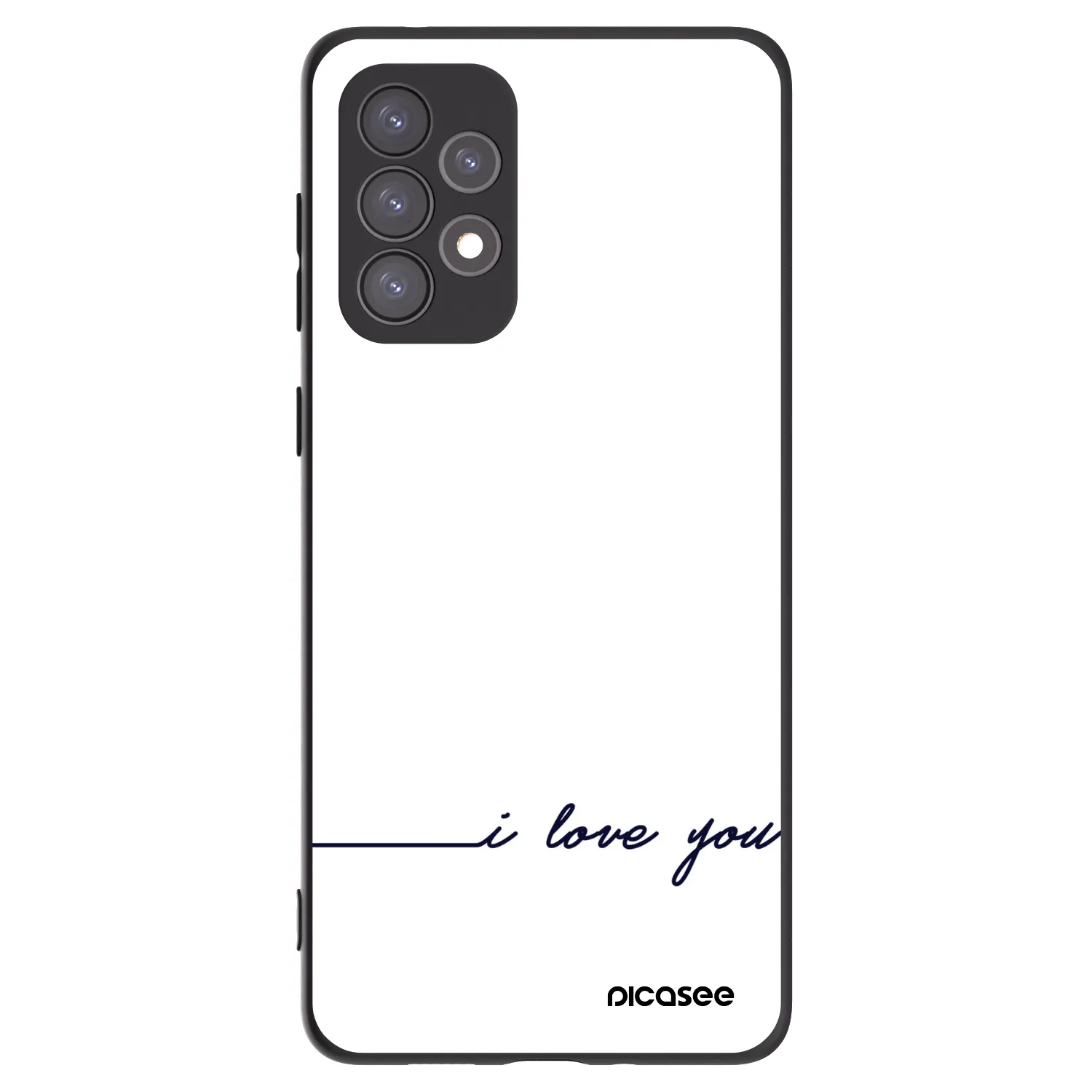 Picasee fekete szilikon tok az alábbi mobiltelefonokra Samsung Galaxy A73 5G - I love you