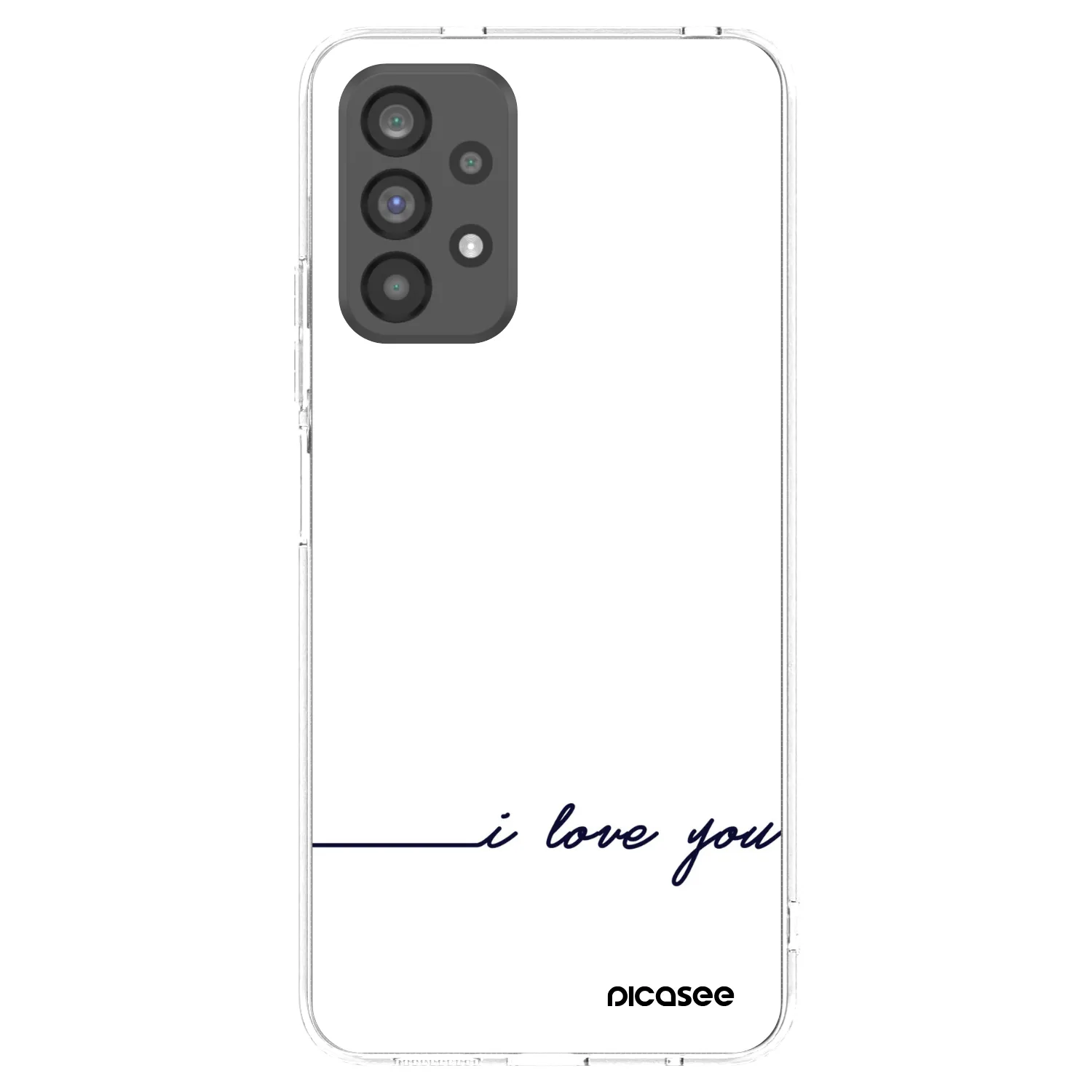 Picasee átlátszó szilikon tok az alábbi mobiltelefonokra Samsung Galaxy A73 5G - I love you