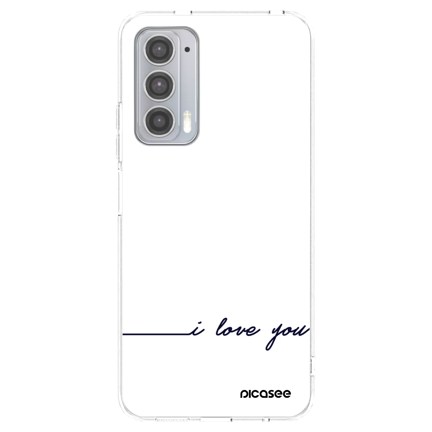 Picasee átlátszó szilikon tok az alábbi mobiltelefonokra Motorola Edge 20 - I love you