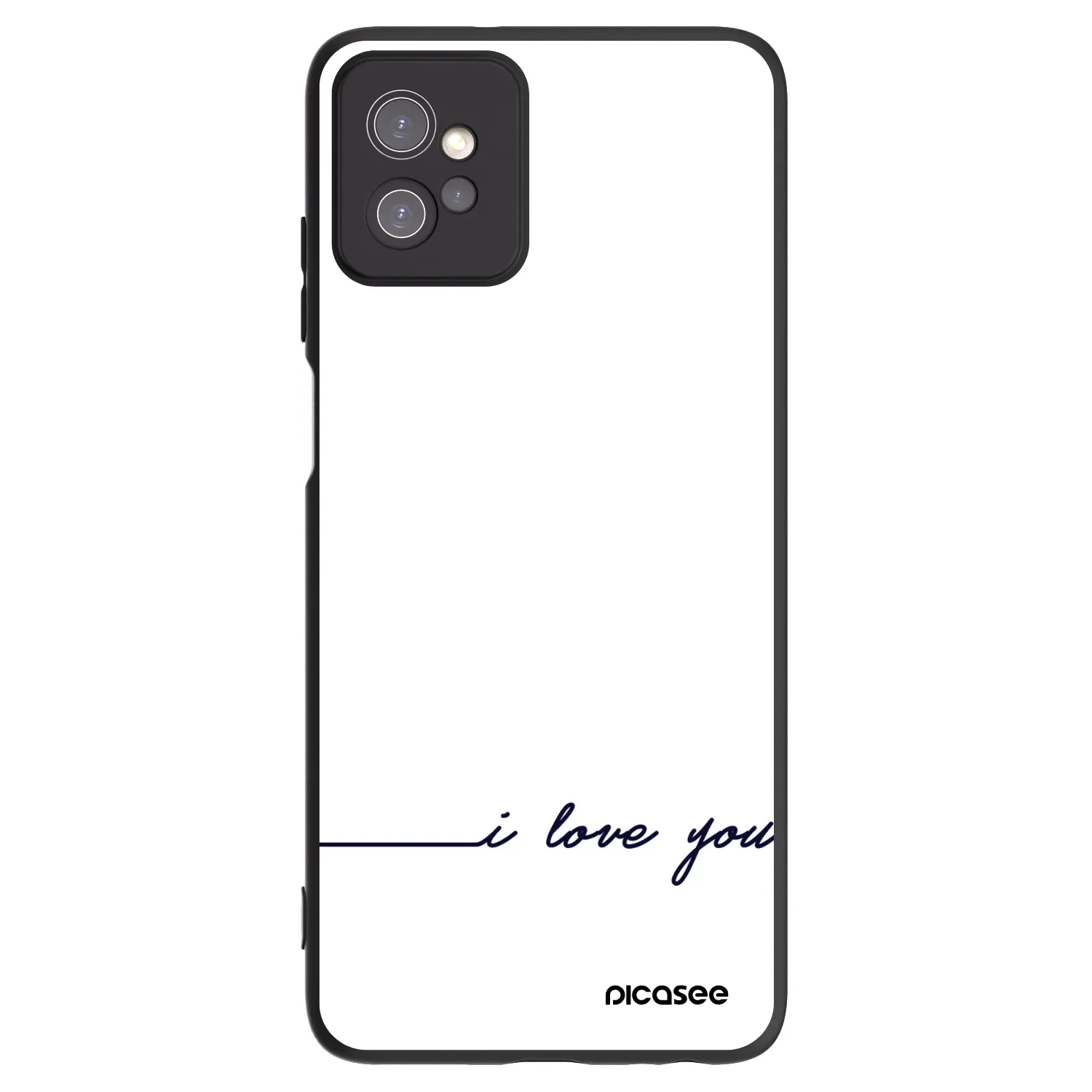 Picasee fekete szilikon tok az alábbi mobiltelefonokra Motorola Moto G32 - I love you