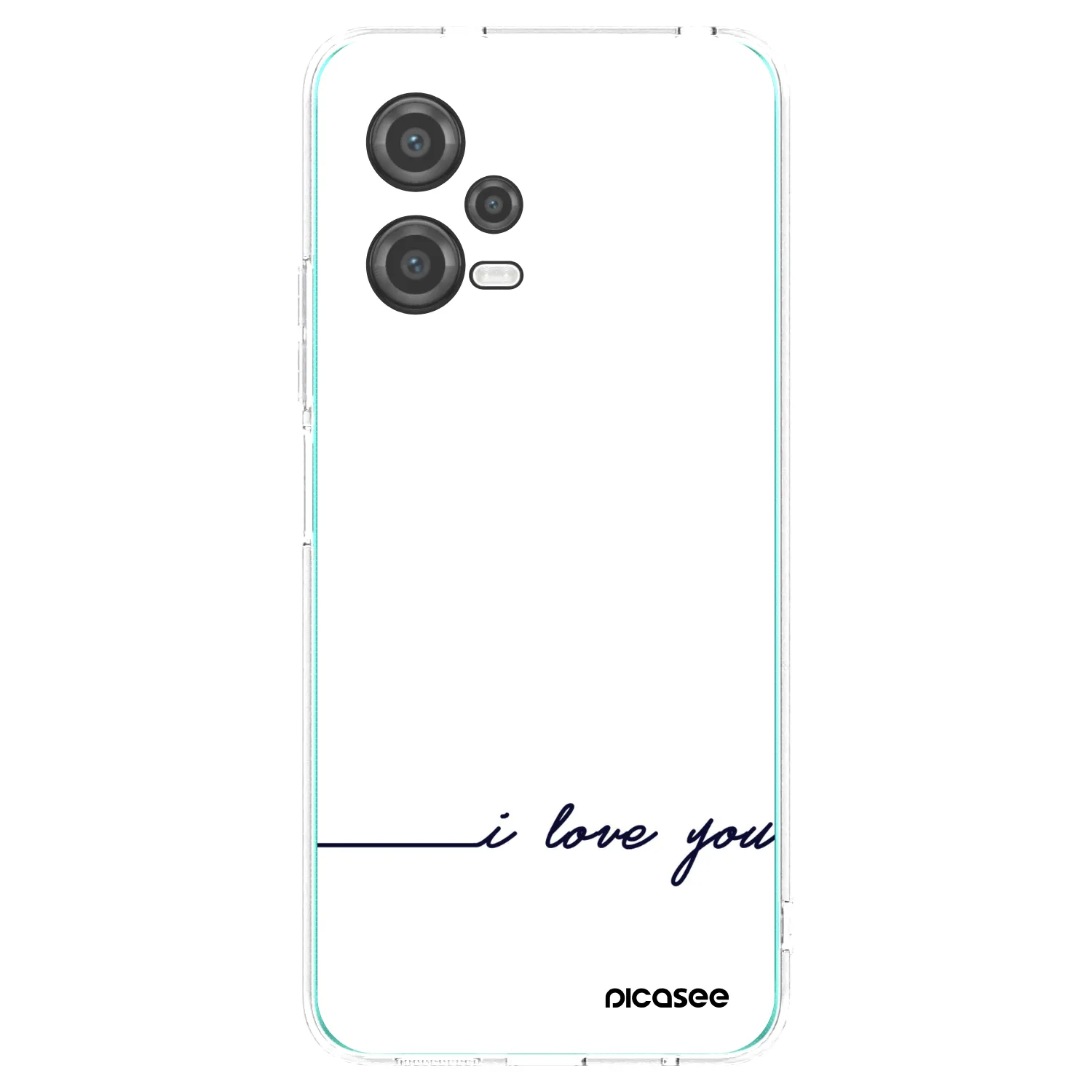 Picasee átlátszó szilikon tok az alábbi mobiltelefonokra Xiaomi Poco X5 - I love you