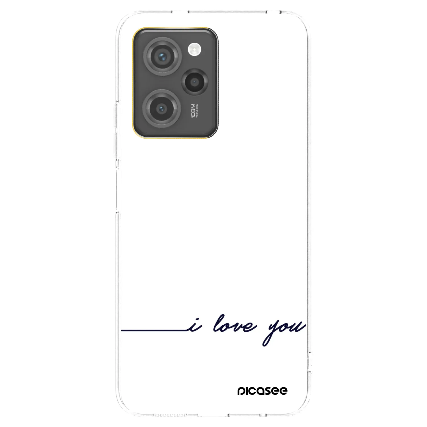 Picasee átlátszó szilikon tok az alábbi mobiltelefonokra Xiaomi Poco X5 Pro - I love you