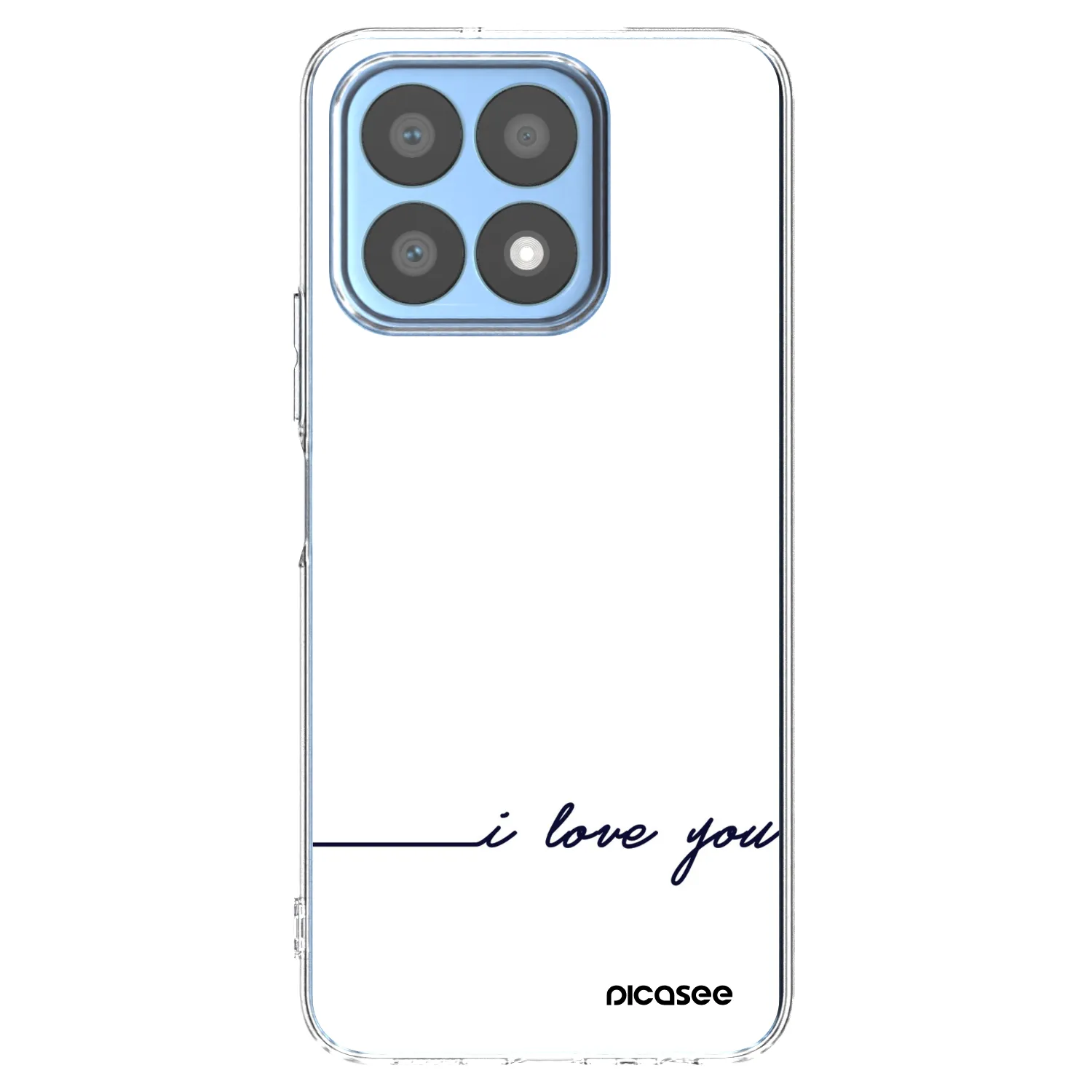 Picasee átlátszó szilikon tok az alábbi mobiltelefonokra Honor X8a - I love you