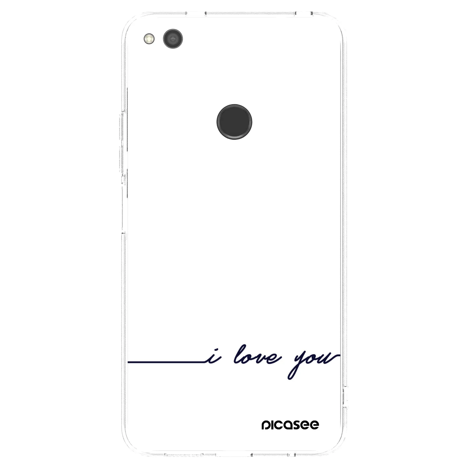 Picasee átlátszó szilikon tok az alábbi mobiltelefonokra Huawei P9 Lite 2017 - I love you