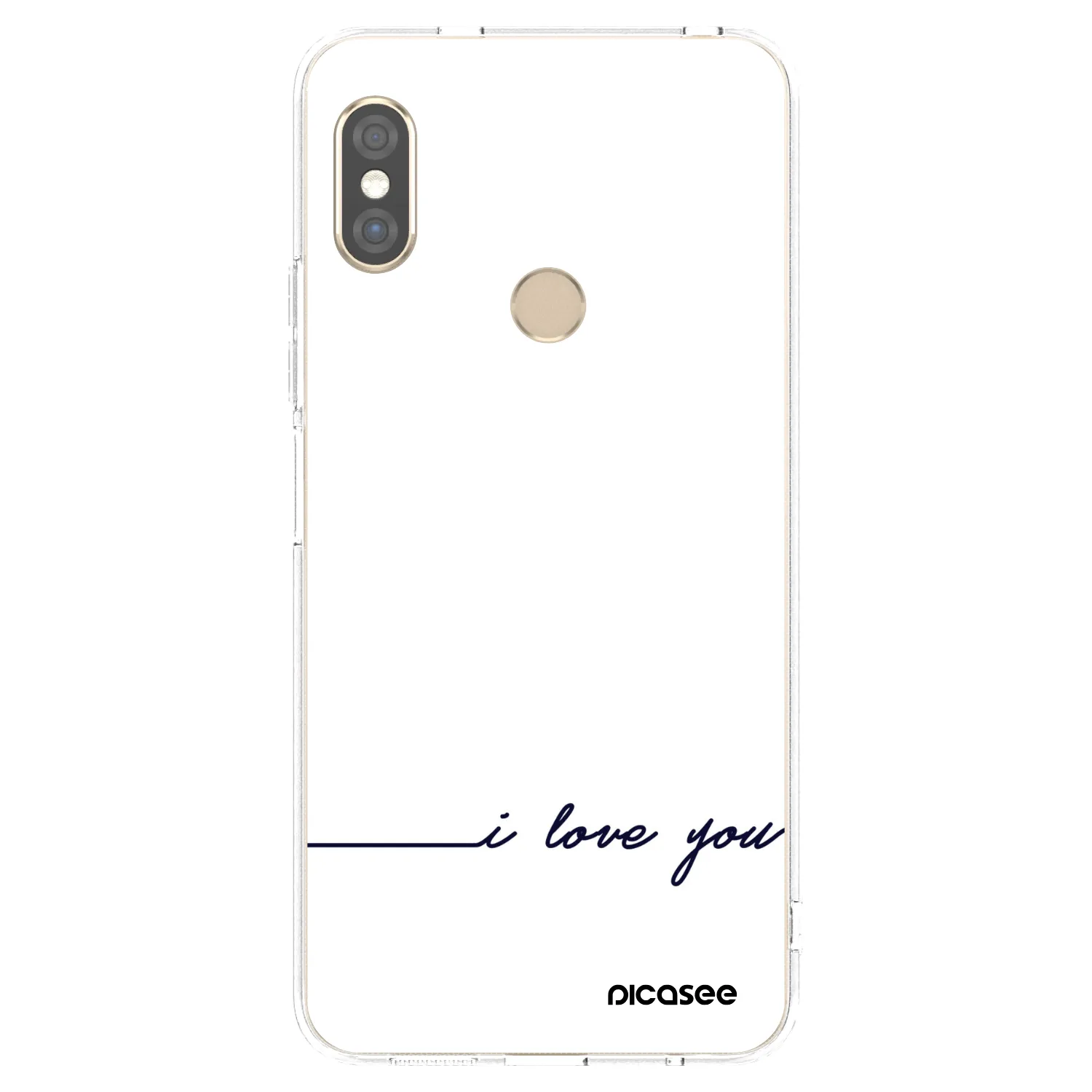 Picasee átlátszó szilikon tok az alábbi mobiltelefonokra Xiaomi Redmi Note 5 Global - I love you