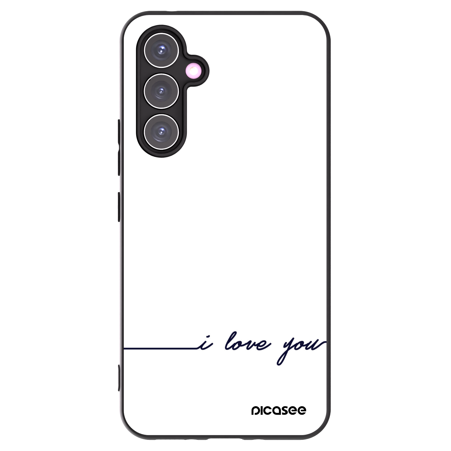 Picasee fekete szilikon tok az alábbi mobiltelefonokra Samsung Galaxy A54 5G A546B - I love you
