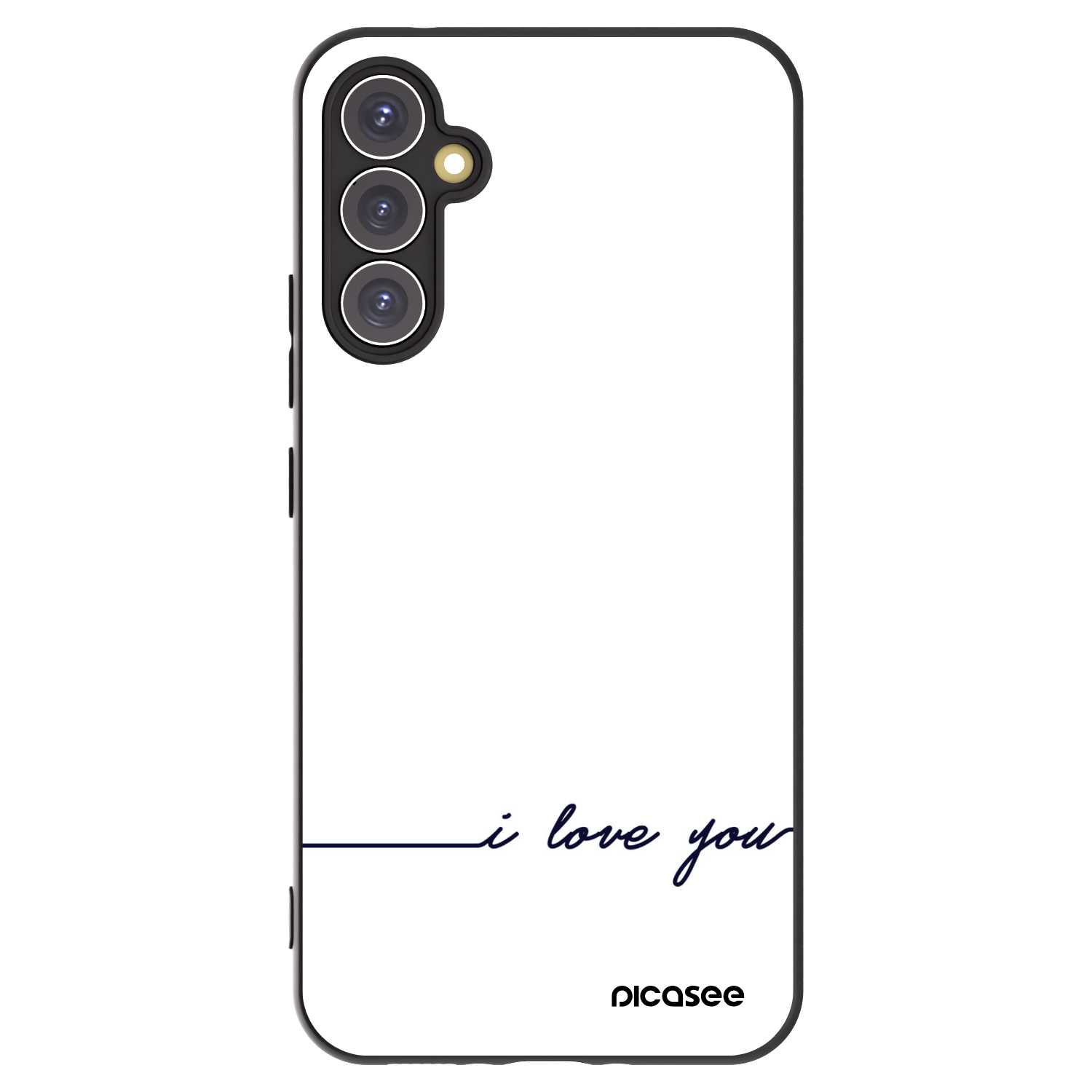 Picasee fekete szilikon tok az alábbi mobiltelefonokra Samsung Galaxy A34 5G A346B - I love you