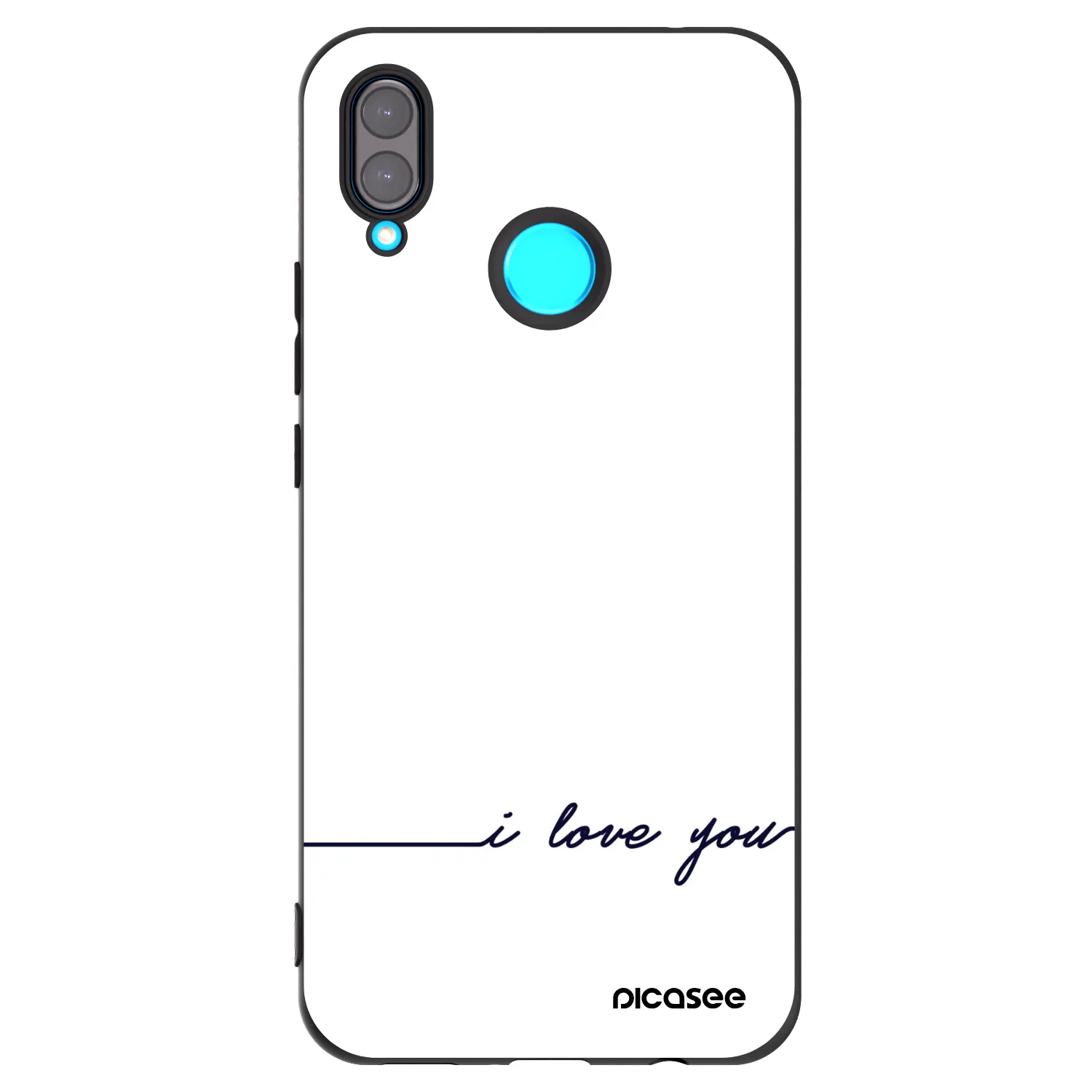 Picasee fekete szilikon tok az alábbi mobiltelefonokra Huawei Nova 3i - I love you