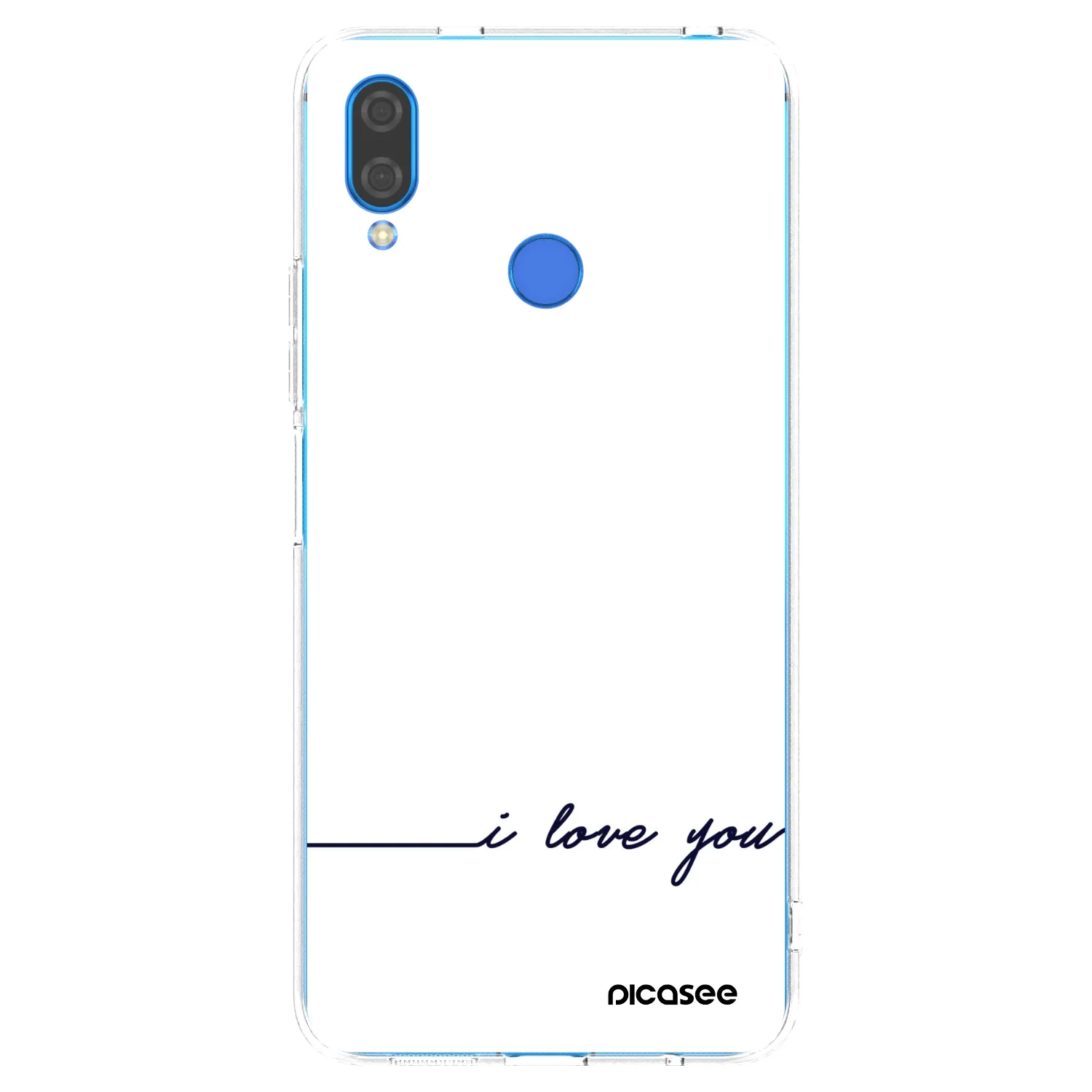 Picasee átlátszó szilikon tok az alábbi mobiltelefonokra Huawei Nova 3i - I love you