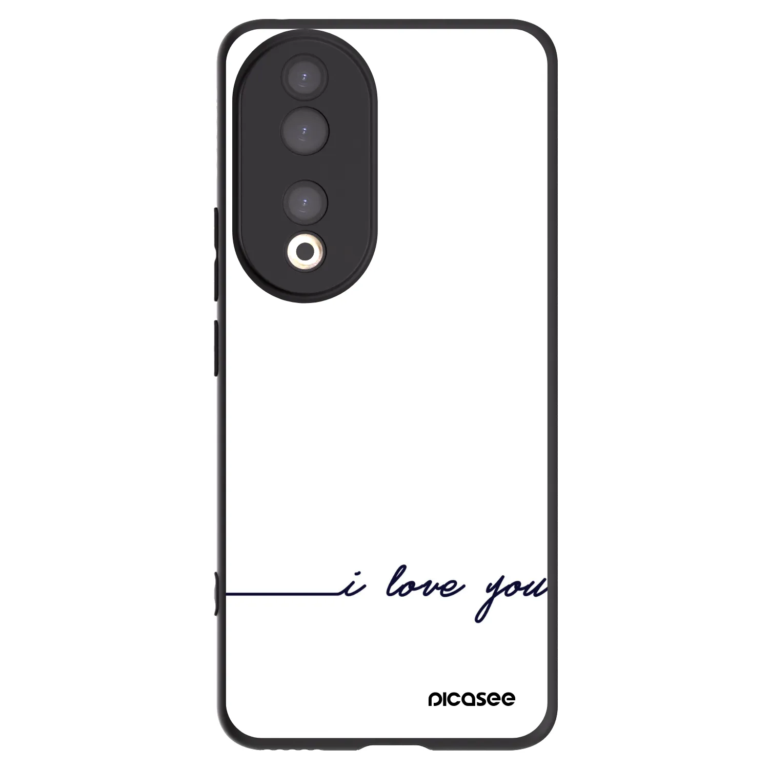 Picasee fekete szilikon tok az alábbi mobiltelefonokra Honor 90 5G - I love you