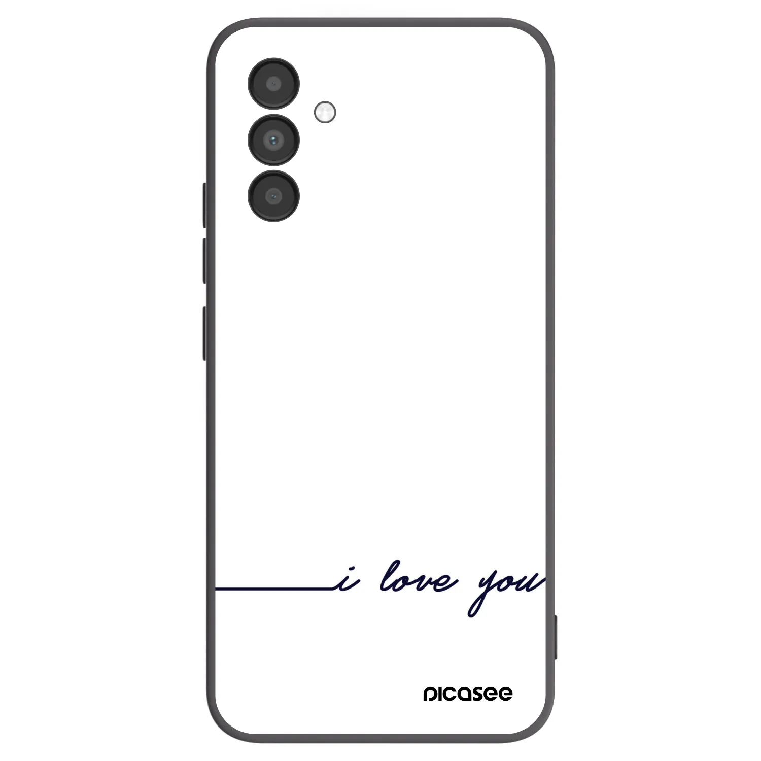 Picasee fekete szilikon tok az alábbi mobiltelefonokra Samsung Galaxy A04s A047F - I love you