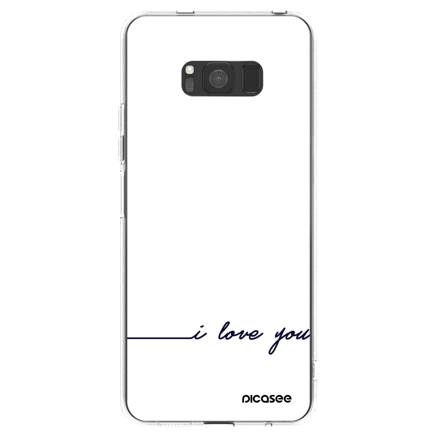 Picasee átlátszó szilikon tok az alábbi mobiltelefonokra Samsung Galaxy S8 G950F - I love you