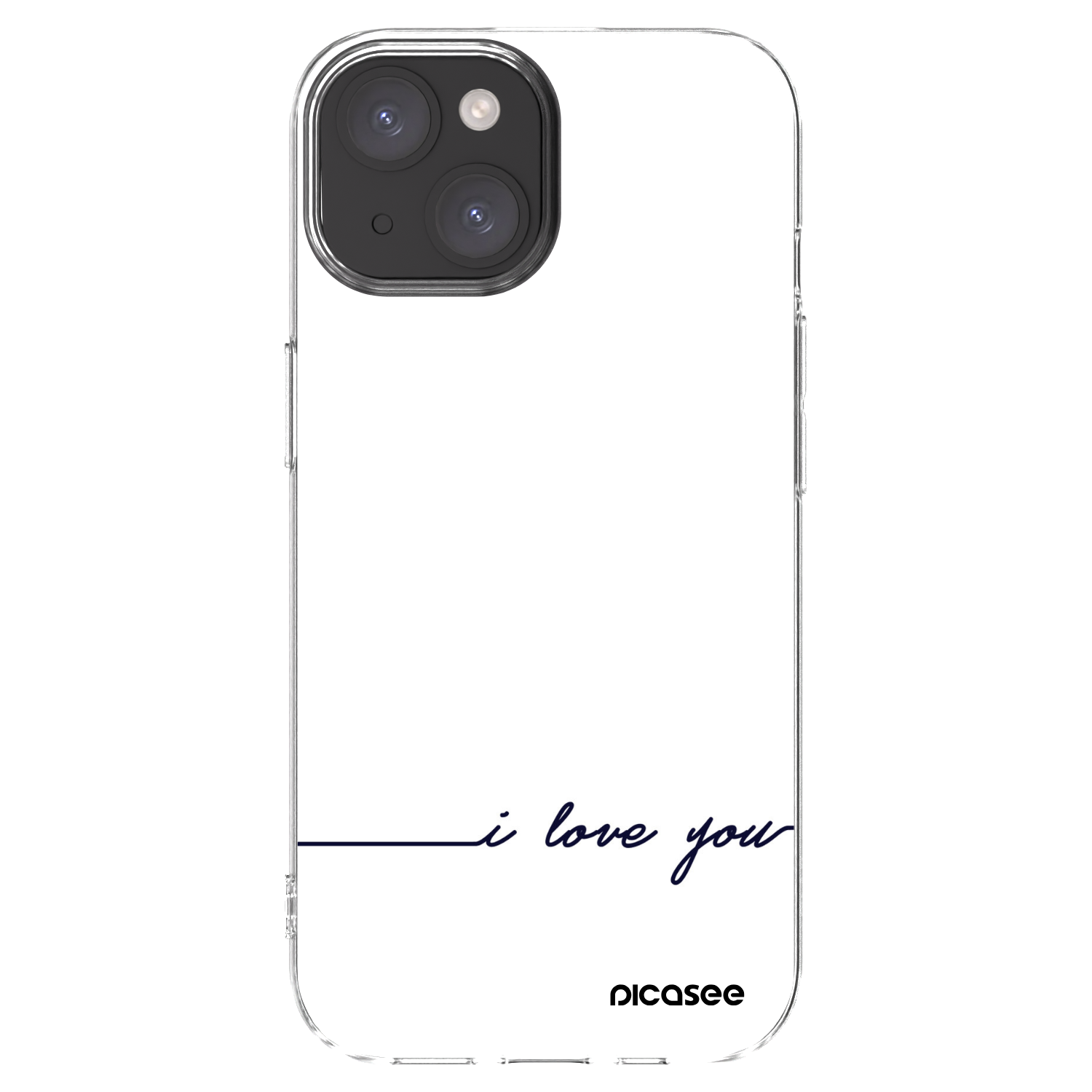 Picasee átlátszó szilikon tok az alábbi mobiltelefonokra Apple iPhone 15 - I love you
