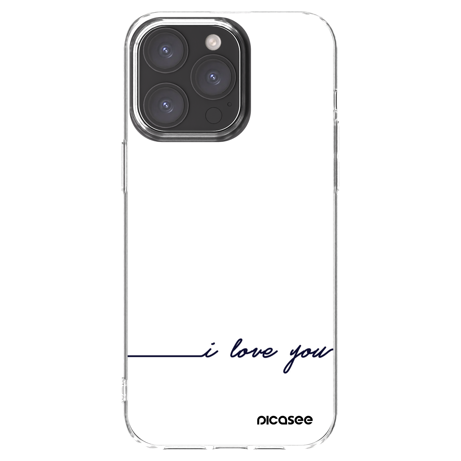 Picasee átlátszó szilikon tok az alábbi mobiltelefonokra Apple iPhone 15 Pro Max - I love you