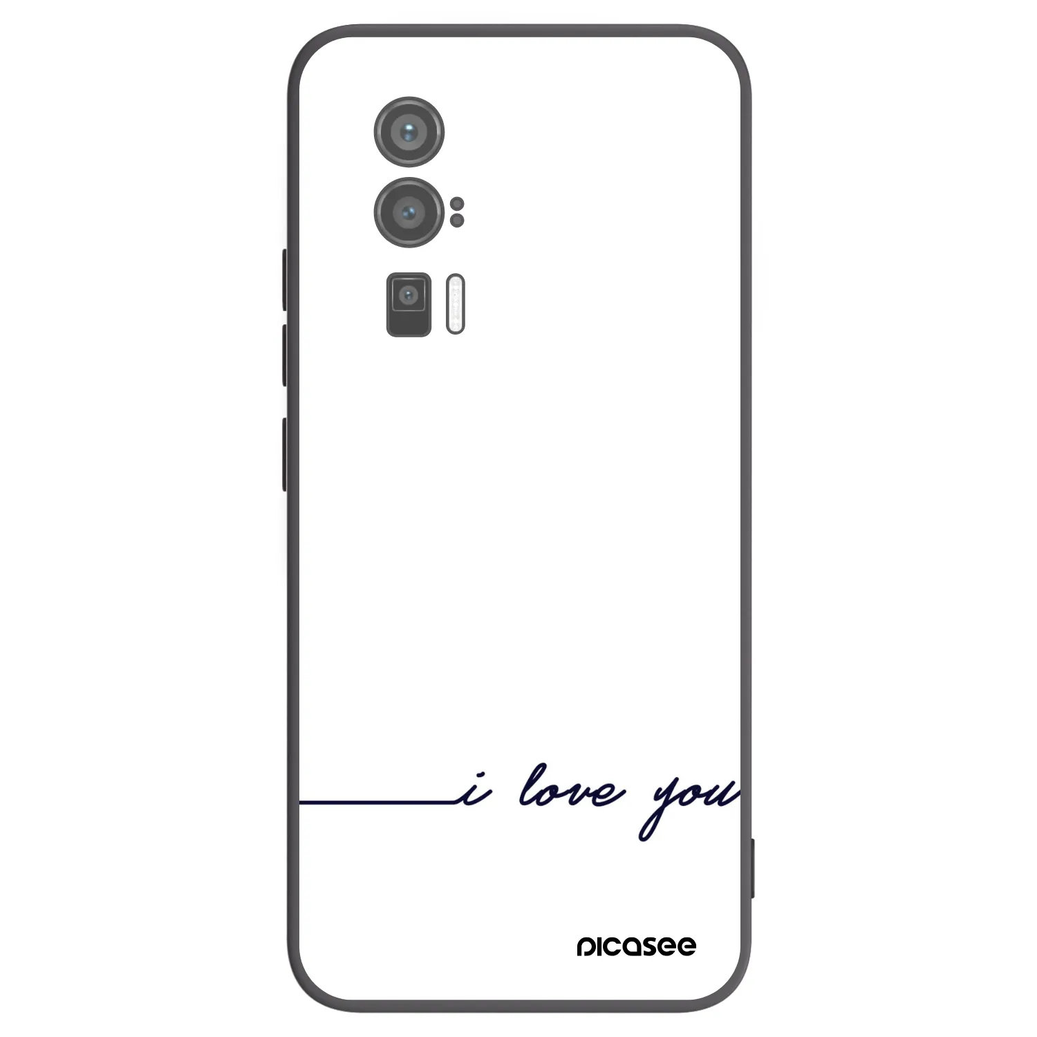 Picasee fekete szilikon tok az alábbi mobiltelefonokra Xiaomi Poco F5 Pro 5G - I love you