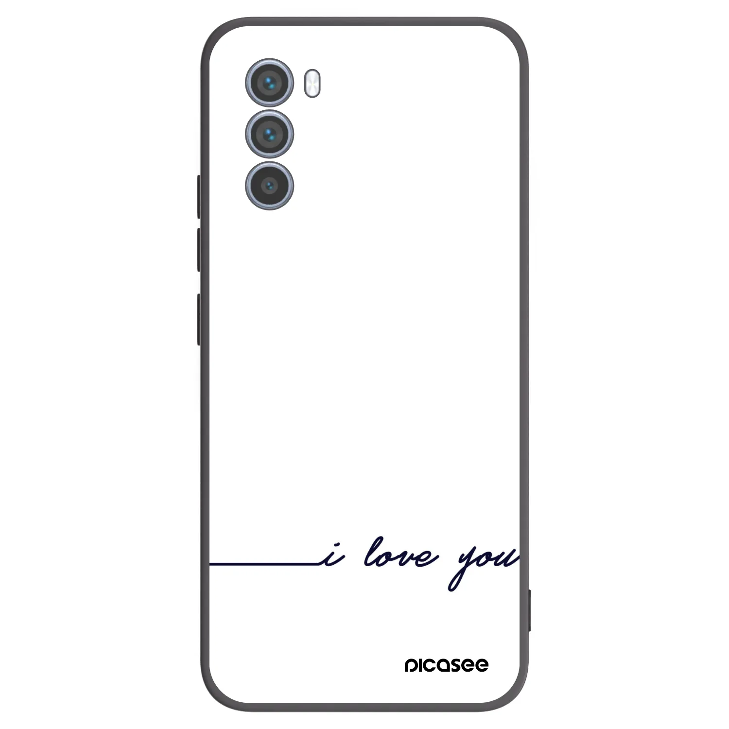 Picasee fekete szilikon tok az alábbi mobiltelefonokra Motorola Moto G62 - I love you