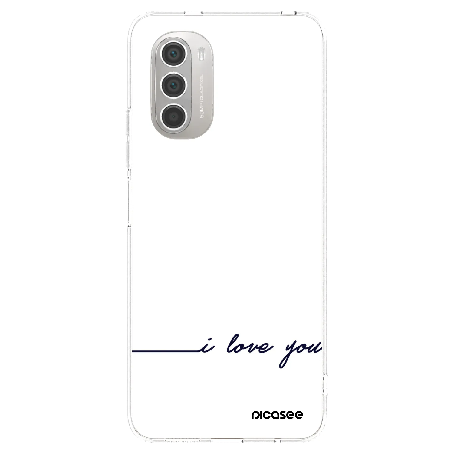 Picasee átlátszó szilikon tok az alábbi mobiltelefonokra Motorola Moto G51 - I love you