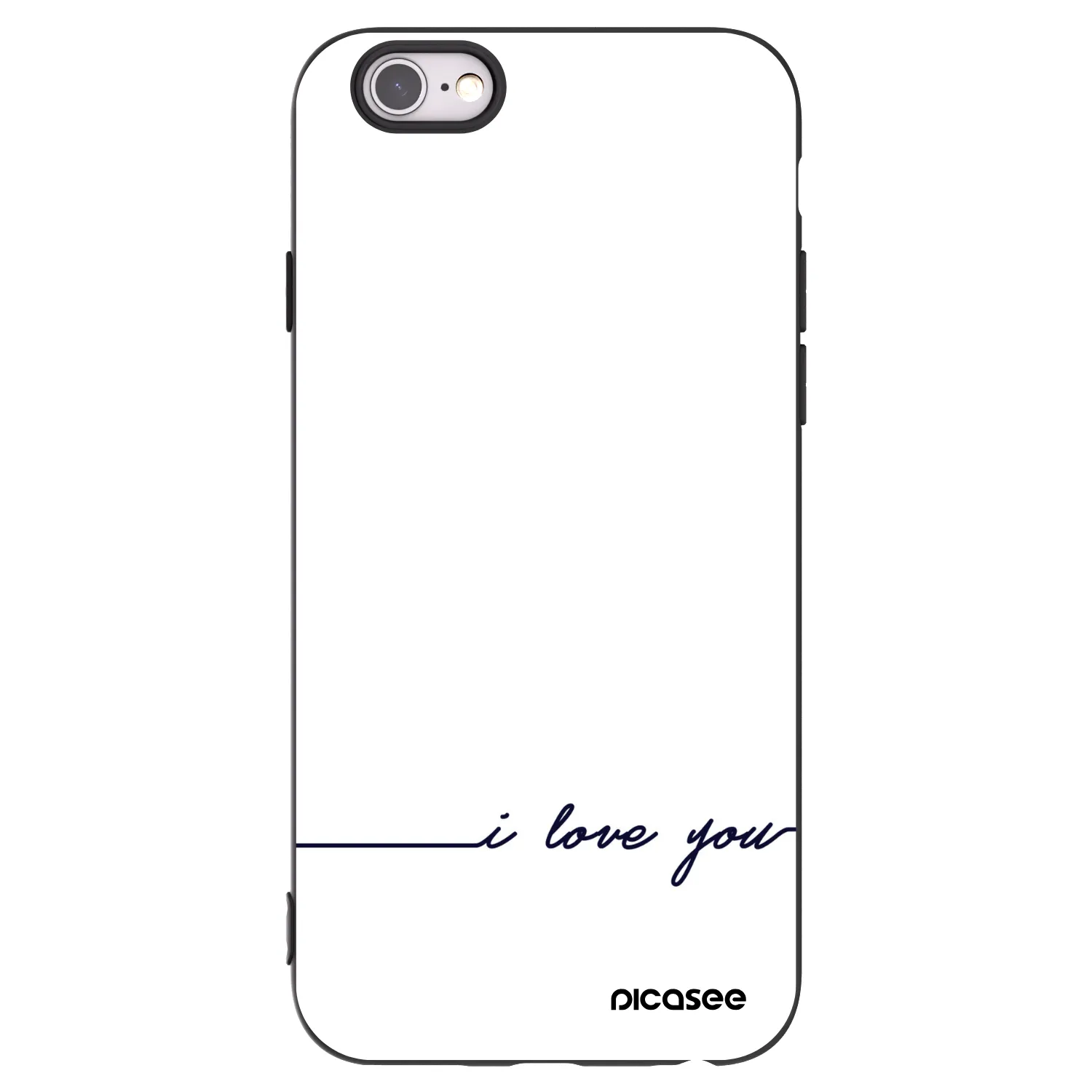 Picasee fekete szilikon tok az alábbi mobiltelefonokra Apple iPhone 6/6S - I love you