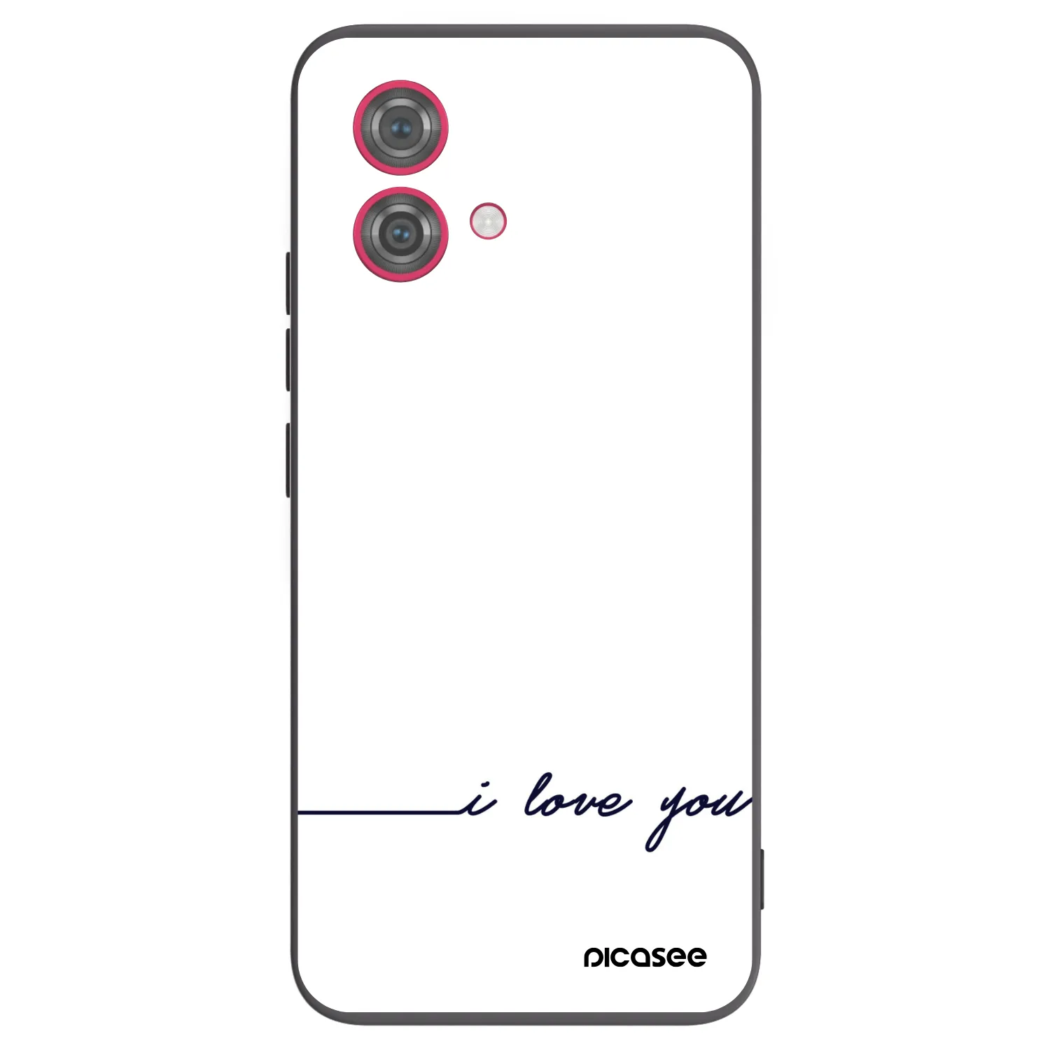 Picasee fekete szilikon tok az alábbi mobiltelefonokra Motorola Moto G84 5G - I love you