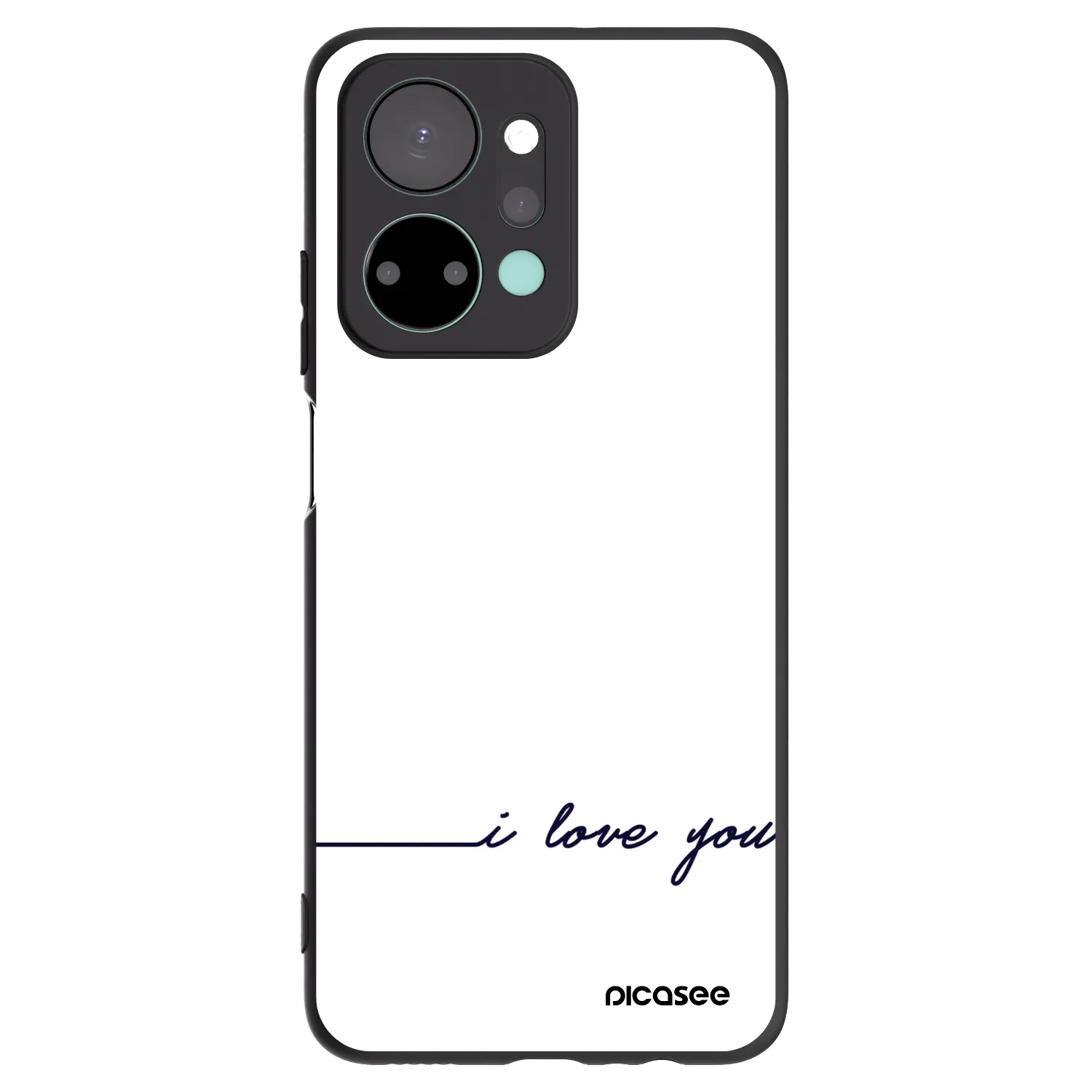 Picasee fekete szilikon tok az alábbi mobiltelefonokra Honor X7a - I love you