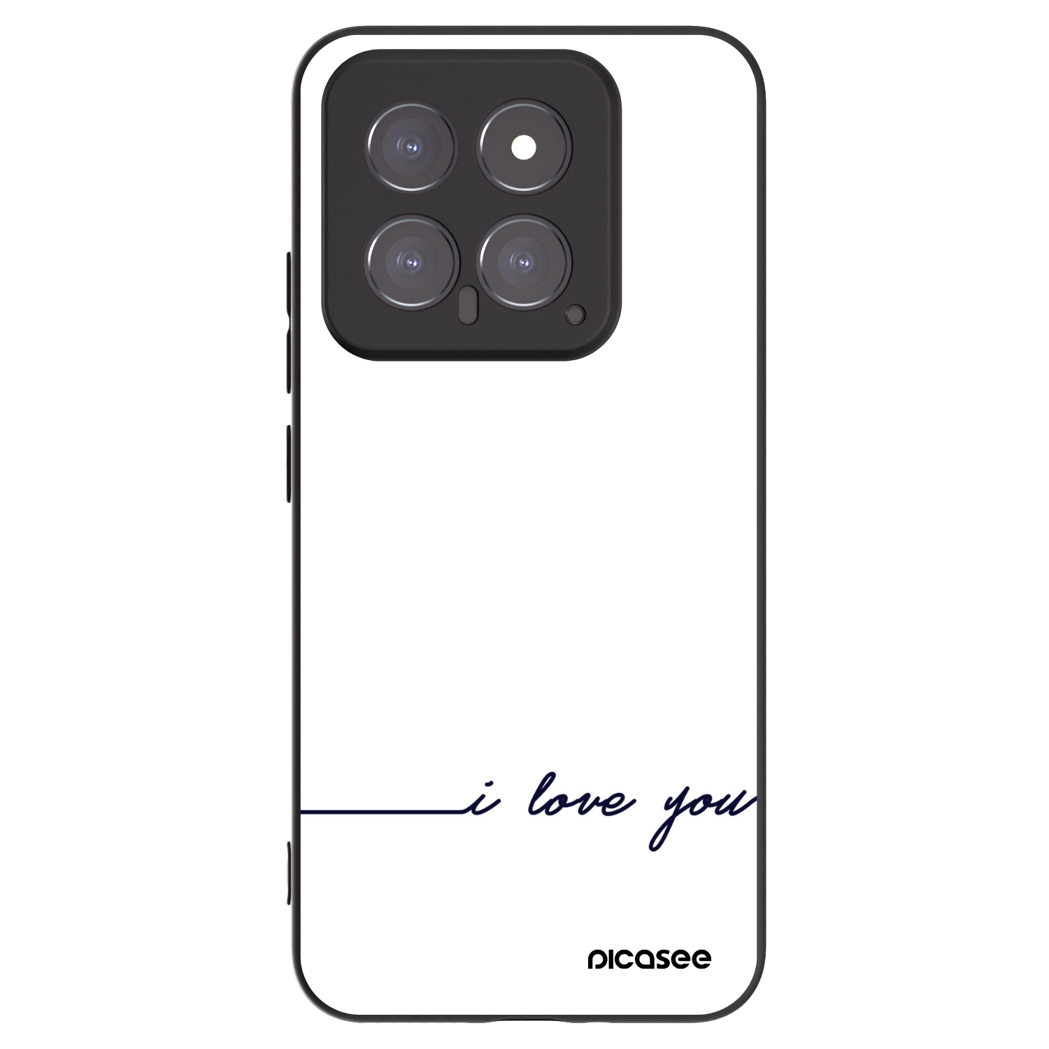 Picasee fekete szilikon tok az alábbi mobiltelefonokra Xiaomi 14 - I love you