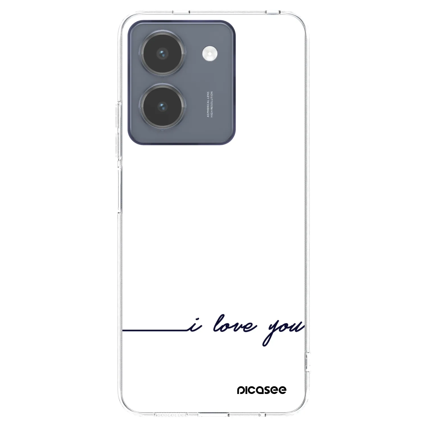 Picasee átlátszó szilikon tok az alábbi mobiltelefonokra Vivo Y36 4G - I love you
