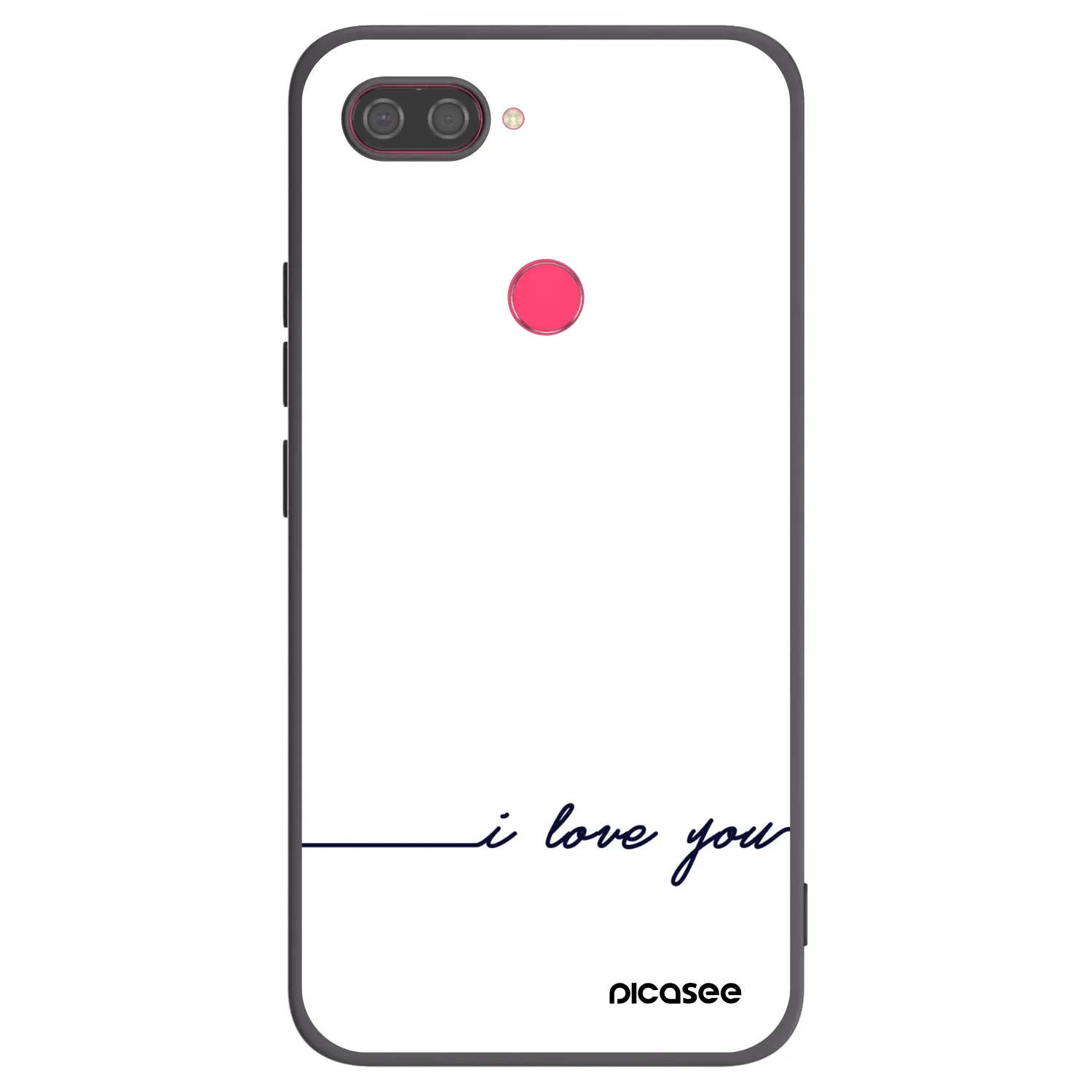 Picasee fekete szilikon tok az alábbi mobiltelefonokra Xiaomi Mi 8 Lite - I love you