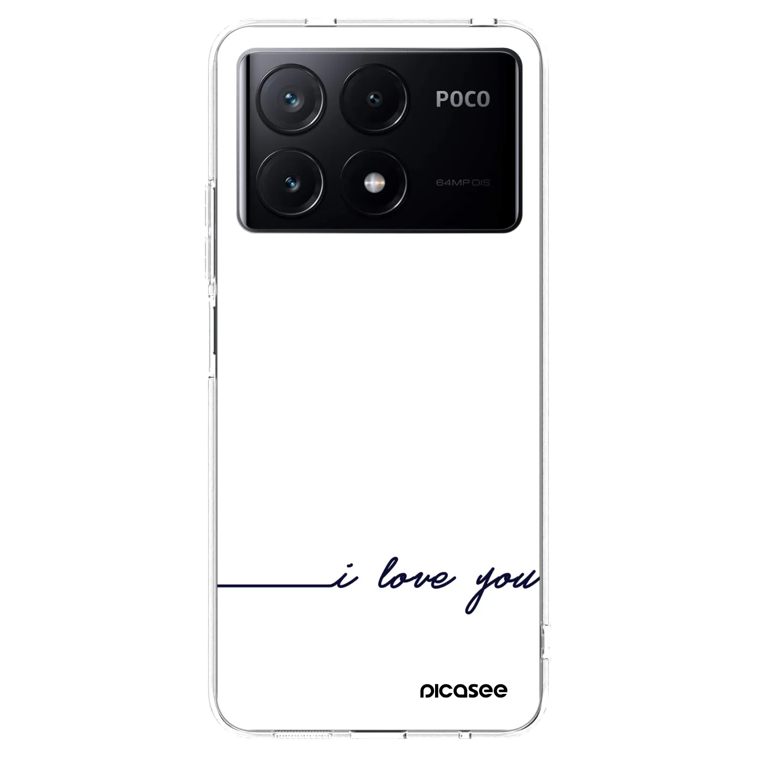 Picasee átlátszó szilikon tok az alábbi mobiltelefonokra Xiaomi Poco X6 Pro - I love you