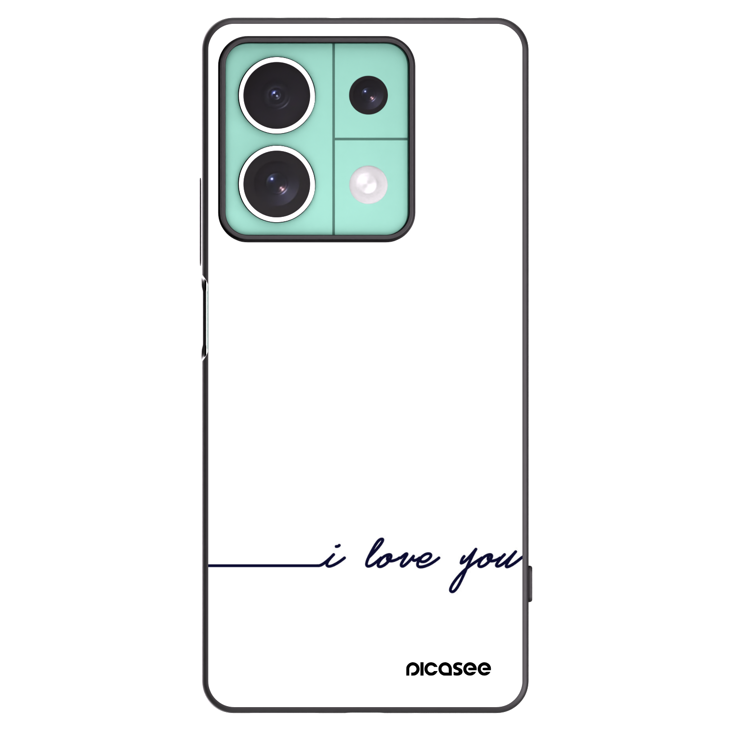 Picasee fekete szilikon tok az alábbi mobiltelefonokra Xiaomi Redmi Note 13 5G - I love you