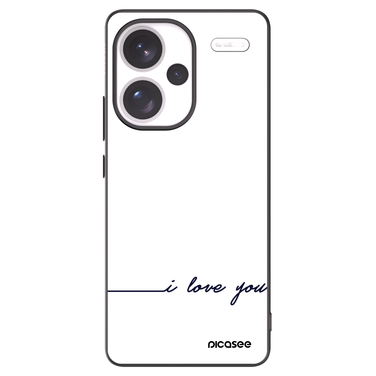 Picasee fekete szilikon tok az alábbi mobiltelefonokra Xiaomi Redmi Note 13 Pro+ 5G - I love you