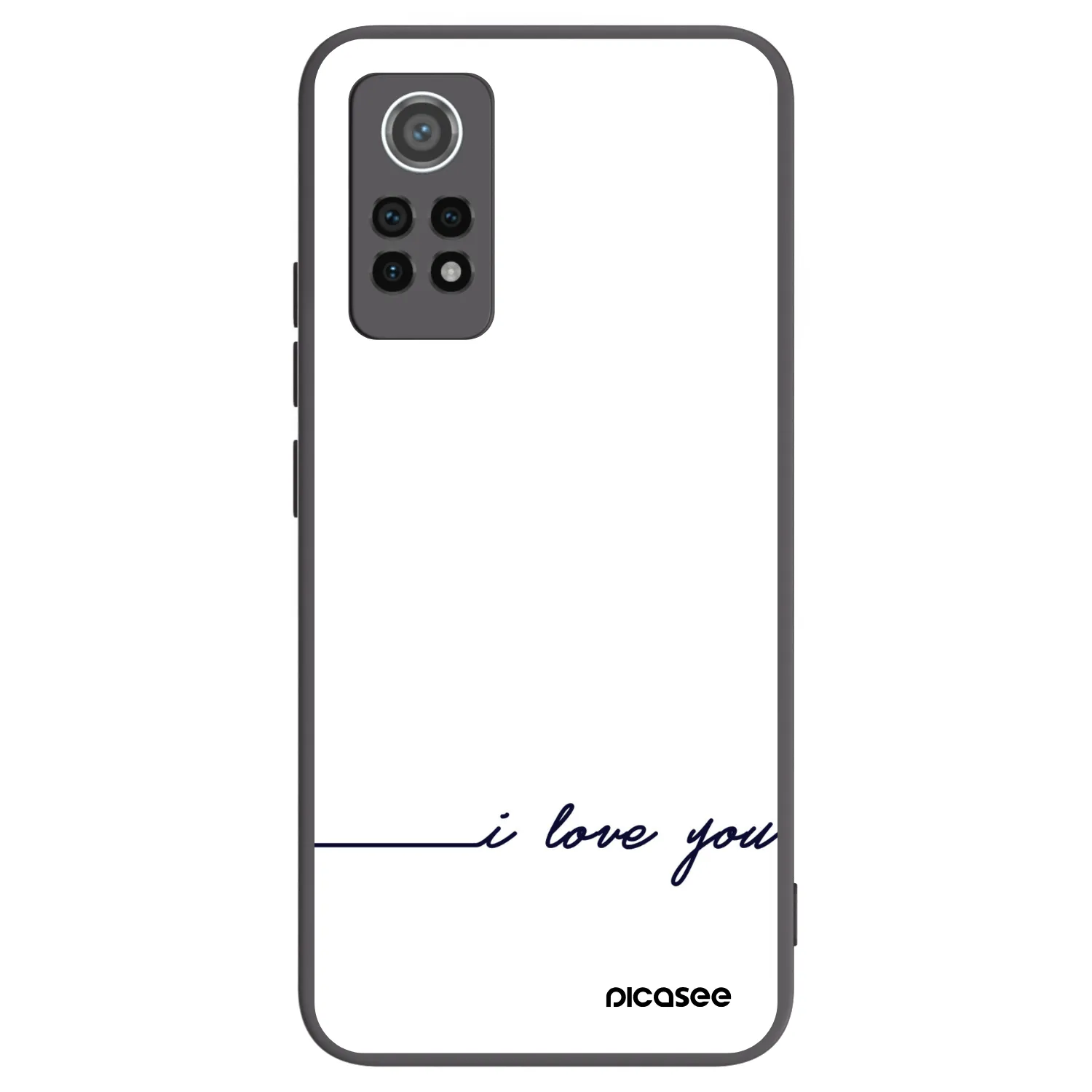 Picasee fekete szilikon tok az alábbi mobiltelefonokra Xiaomi Redmi Note 12 Pro 4G - I love you
