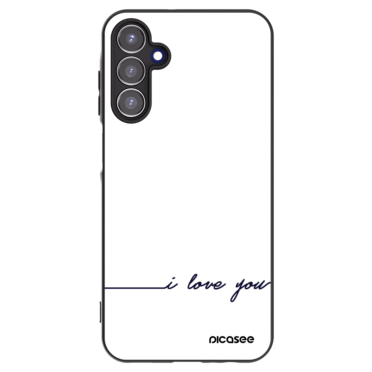 Picasee fekete szilikon tok az alábbi mobiltelefonokra Samsung Galaxy A15 A155F 4G - I love you