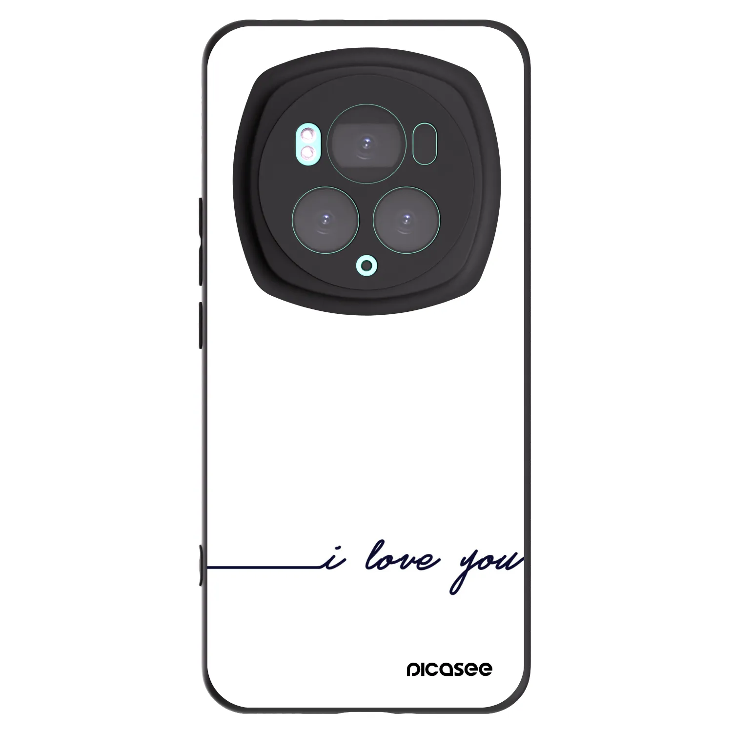 Picasee fekete szilikon tok az alábbi mobiltelefonokra Honor Magic6 Pro - I love you