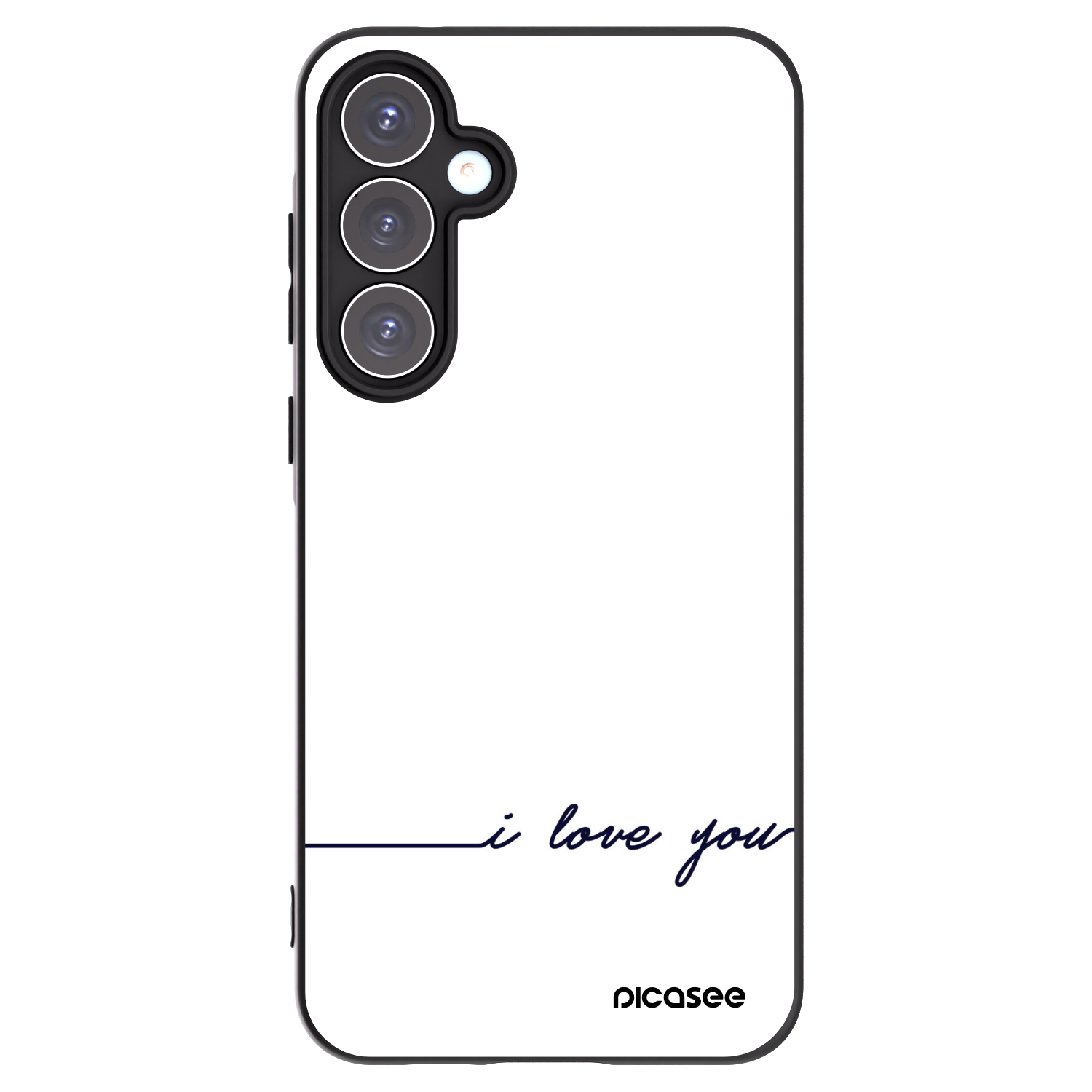 Picasee fekete szilikon tok az alábbi mobiltelefonokra Samsung Galaxy A55 5G A556B - I love you