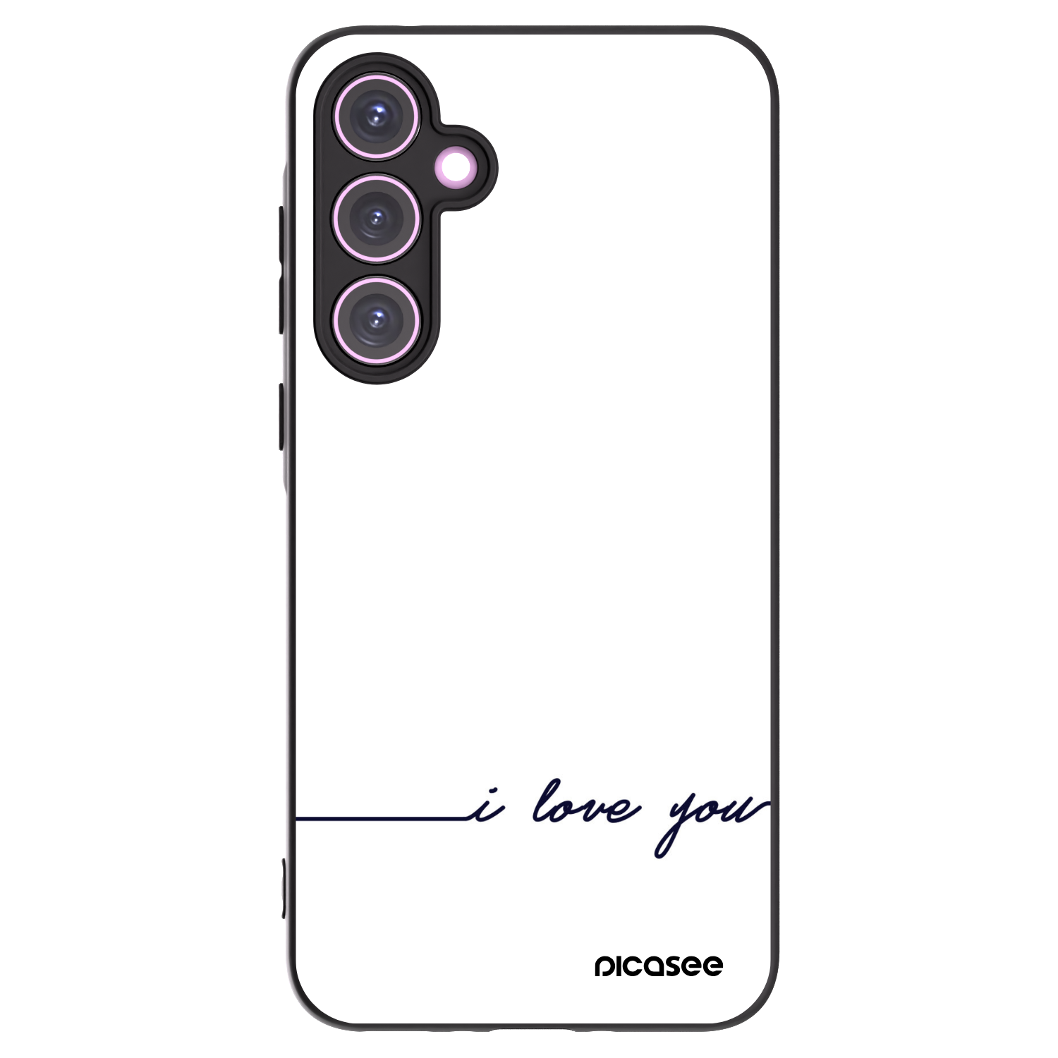 Picasee fekete szilikon tok az alábbi mobiltelefonokra Samsung Galaxy A35 5G A356B - I love you
