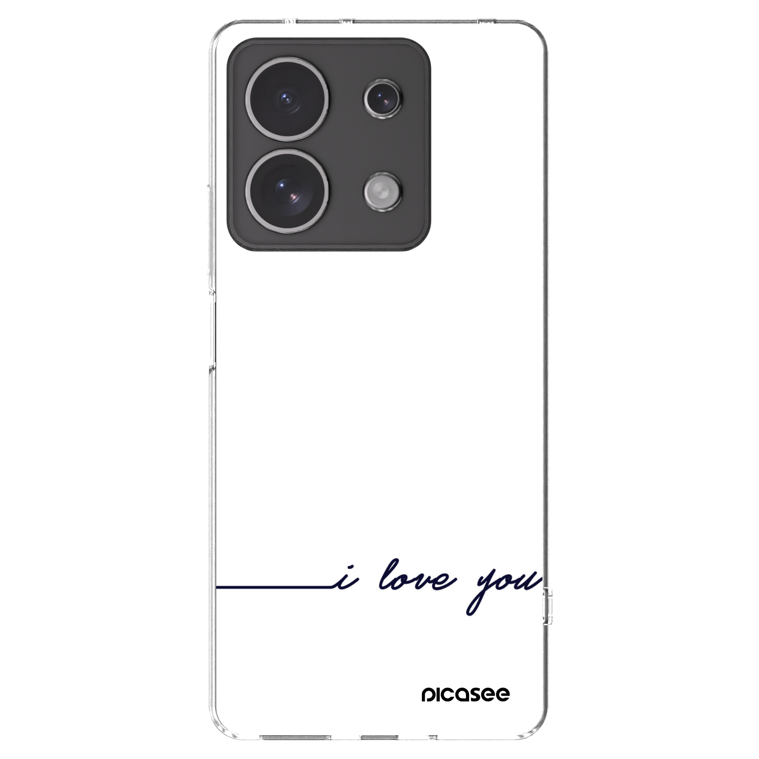 Picasee átlátszó szilikon tok az alábbi mobiltelefonokra Xiaomi Redmi Note 13 4G - I love you