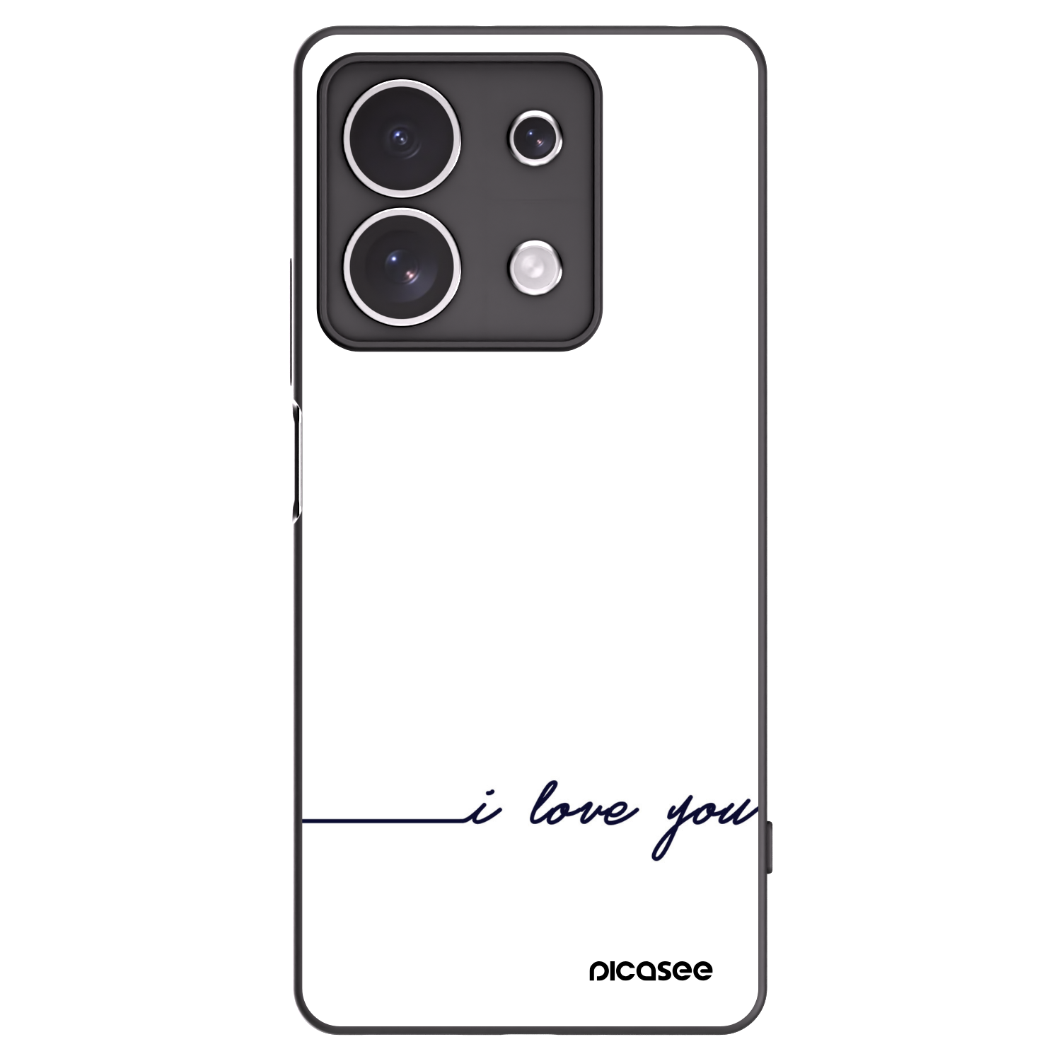 Picasee fekete szilikon tok az alábbi mobiltelefonokra Xiaomi Redmi Note 13 4G - I love you
