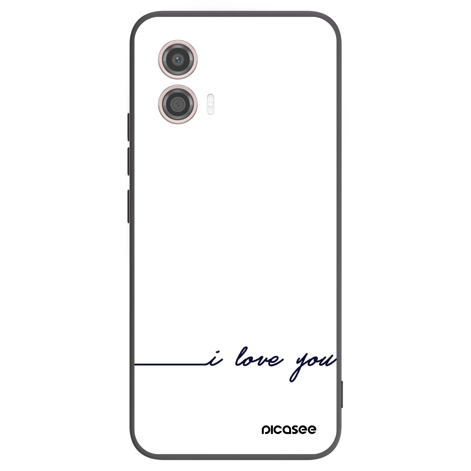 Picasee fekete szilikon tok az alábbi mobiltelefonokra Motorola Moto G53 5G - I love you