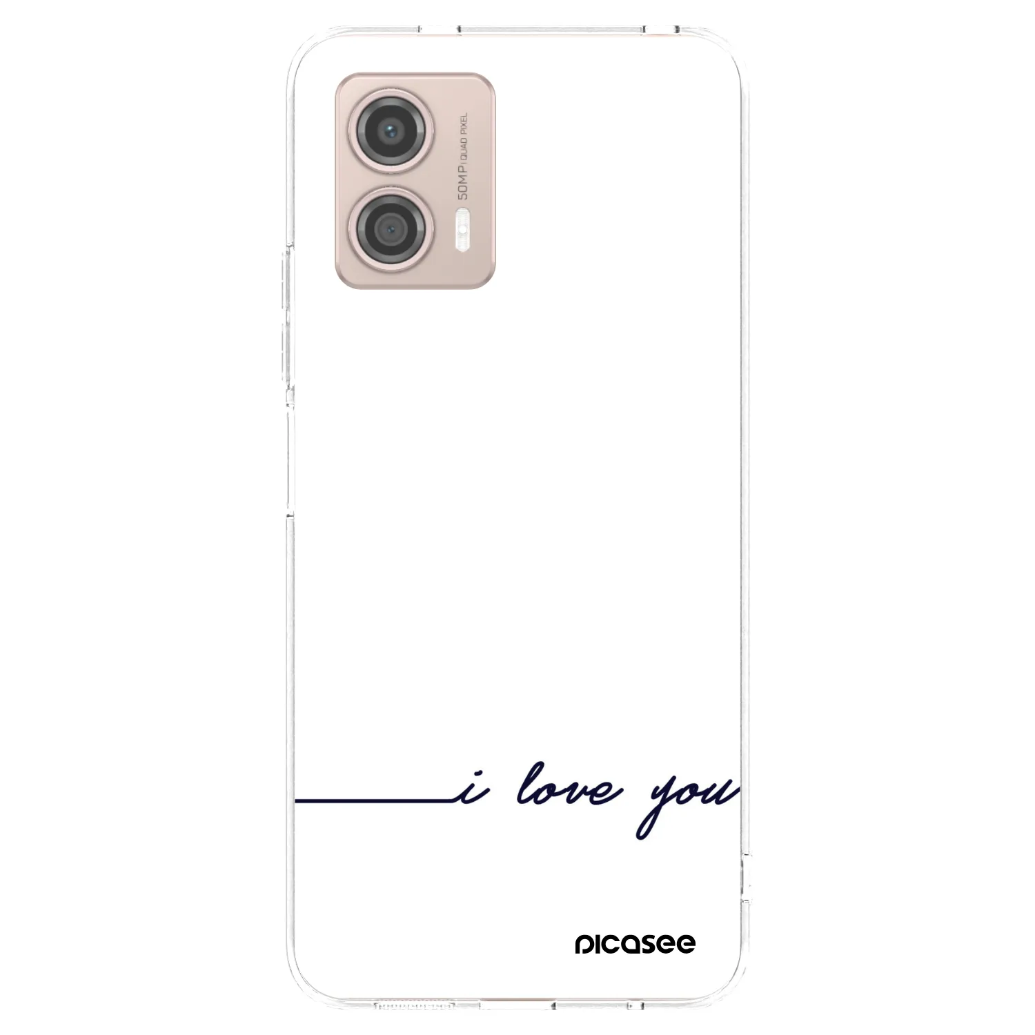 Picasee átlátszó szilikon tok az alábbi mobiltelefonokra Motorola Moto G53 5G - I love you