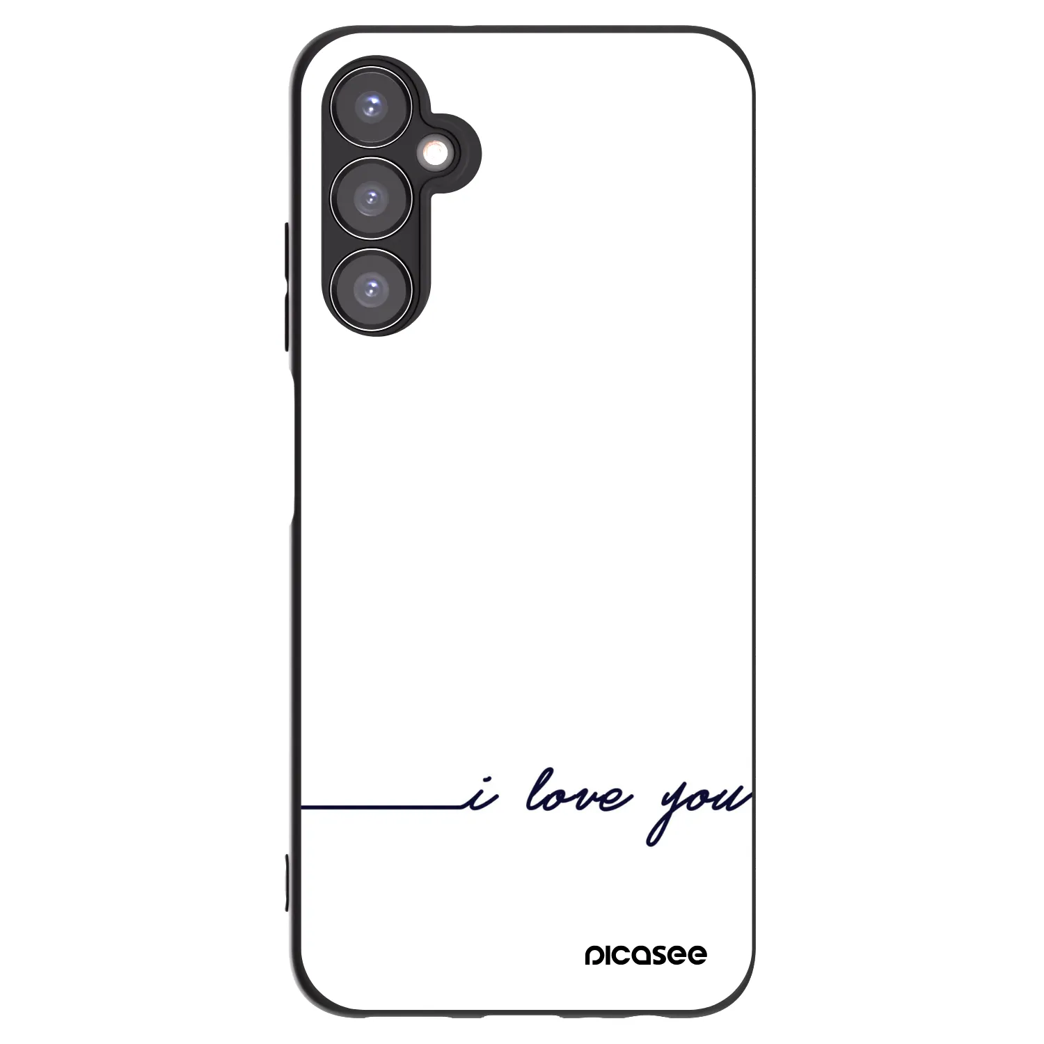 Picasee fekete szilikon tok az alábbi mobiltelefonokra Samsung Galaxy A05s A057G - I love you