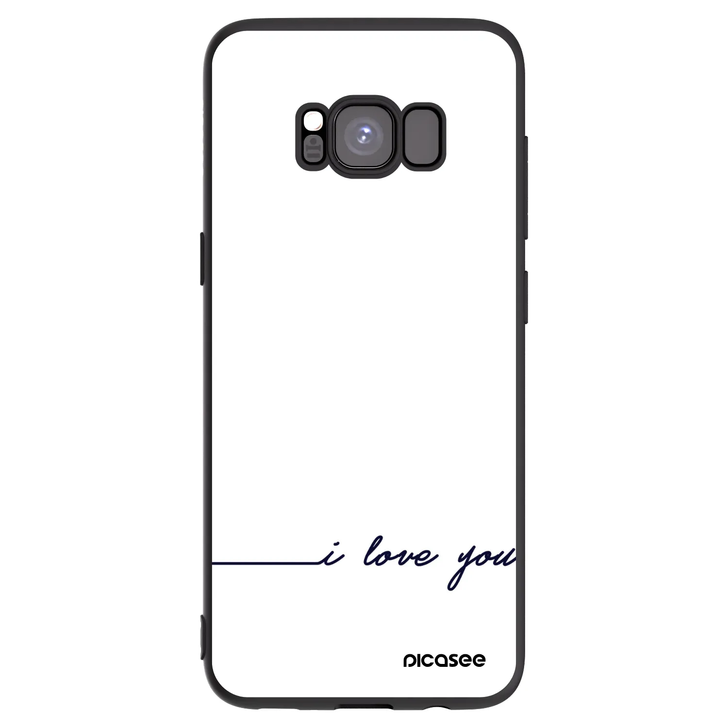 Picasee fekete szilikon tok az alábbi mobiltelefonokra Samsung Galaxy S8 G950F - I love you