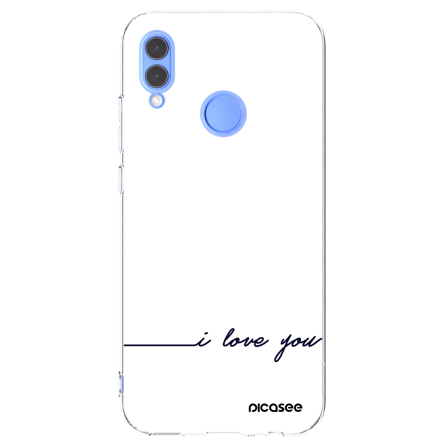 Picasee átlátszó szilikon tok az alábbi mobiltelefonokra Honor 10 Lite - I love you