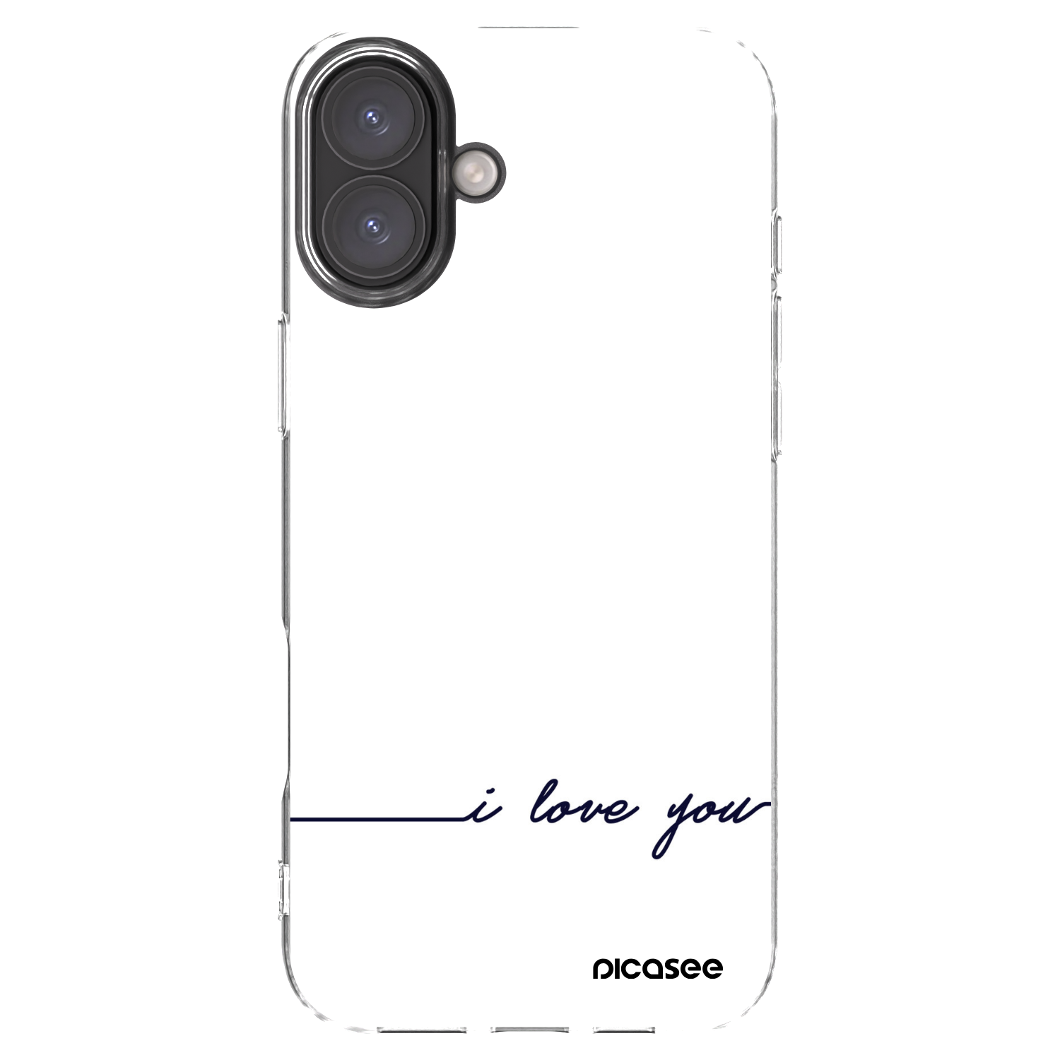 Picasee átlátszó szilikon tok az alábbi mobiltelefonokra Apple iPhone 16 Plus - I love you