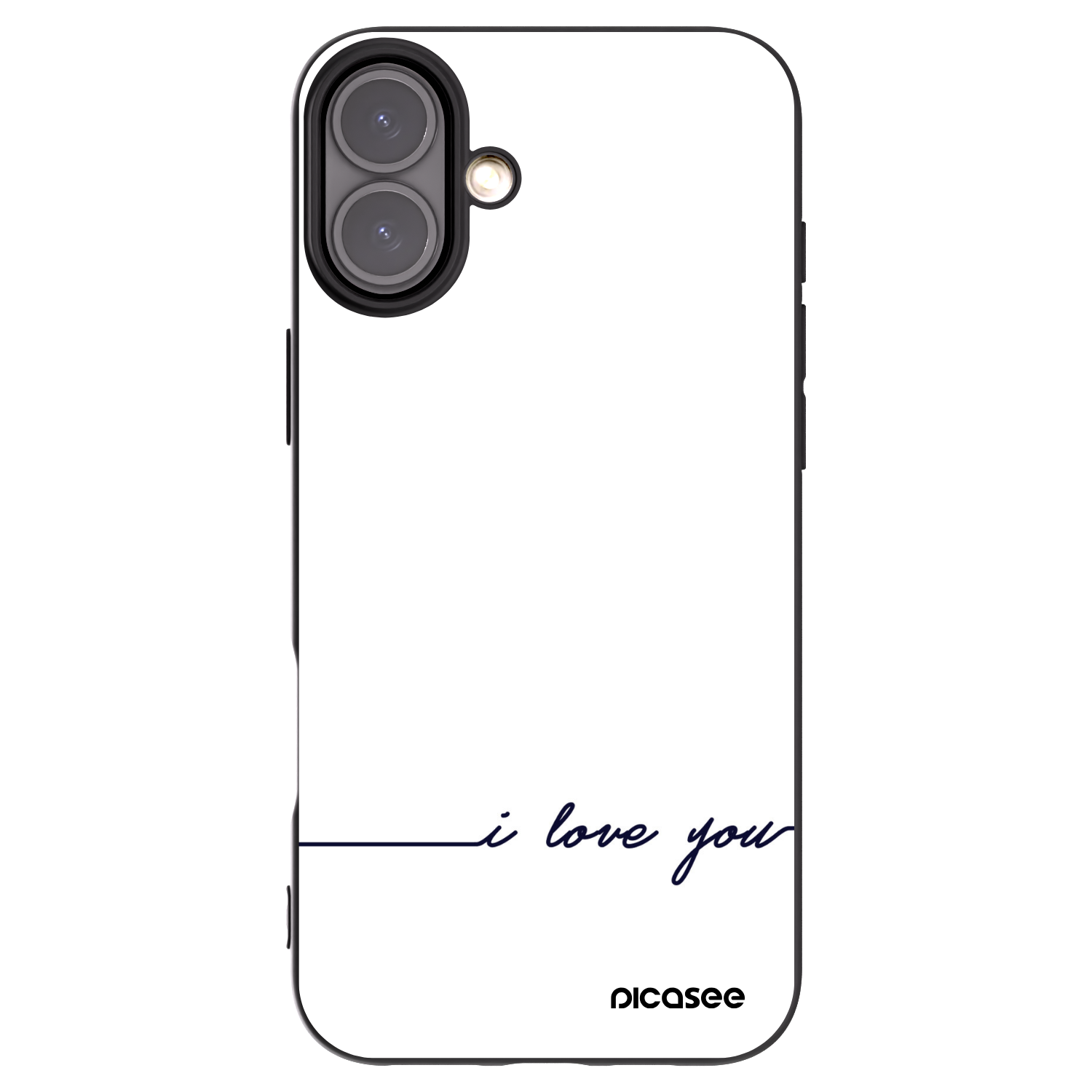 Picasee fekete szilikon tok az alábbi mobiltelefonokra Apple iPhone 16 Plus - I love you