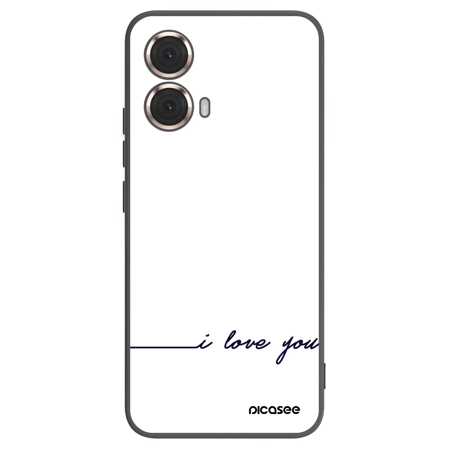 Picasee fekete szilikon tok az alábbi mobiltelefonokra Motorola Moto G85 - I love you