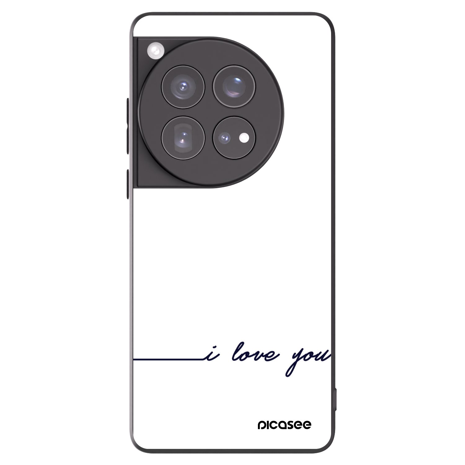 Picasee fekete szilikon tok az alábbi mobiltelefonokra OnePlus 12 5G - I love you