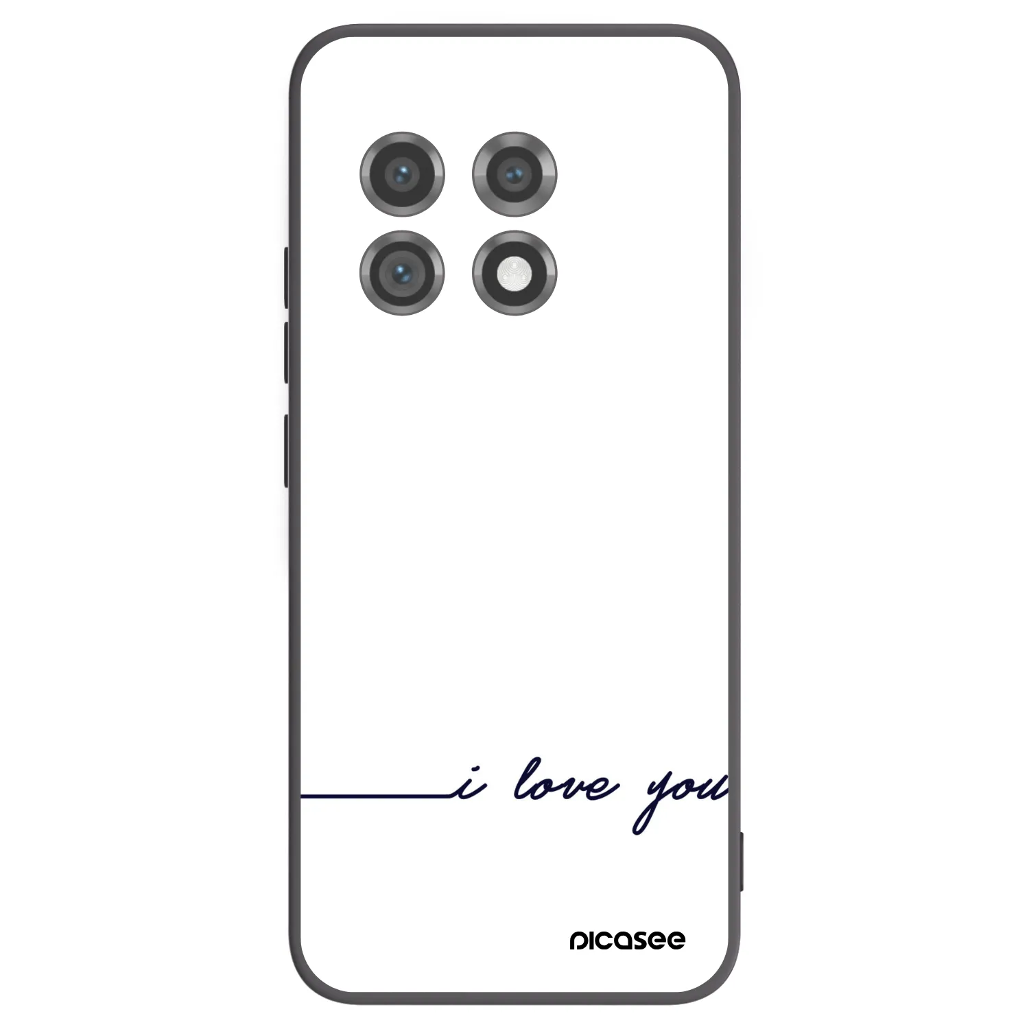 Picasee fekete szilikon tok az alábbi mobiltelefonokra OnePlus 11 5G - I love you