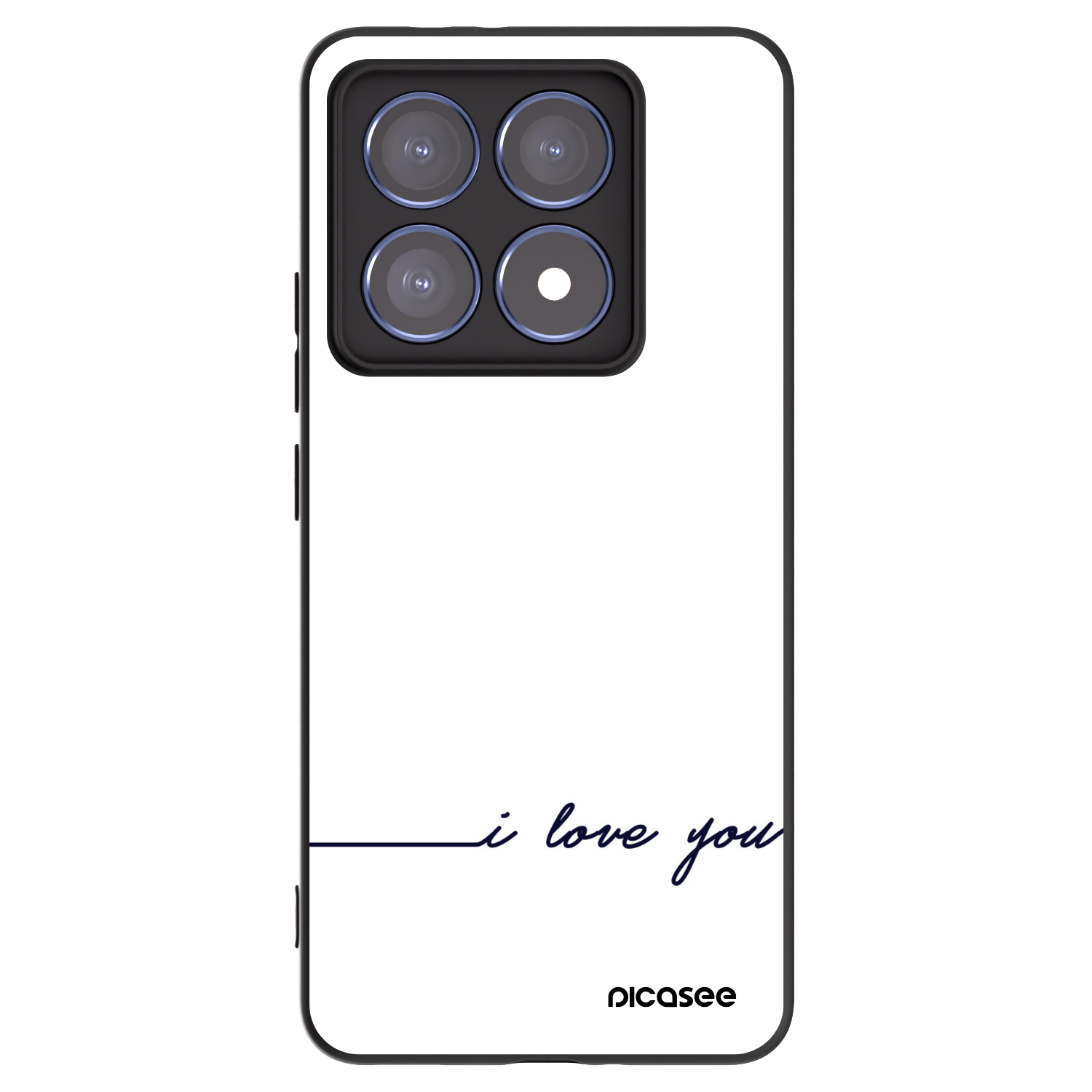 Picasee fekete szilikon tok az alábbi mobiltelefonokra Xiaomi 14T Pro - I love you